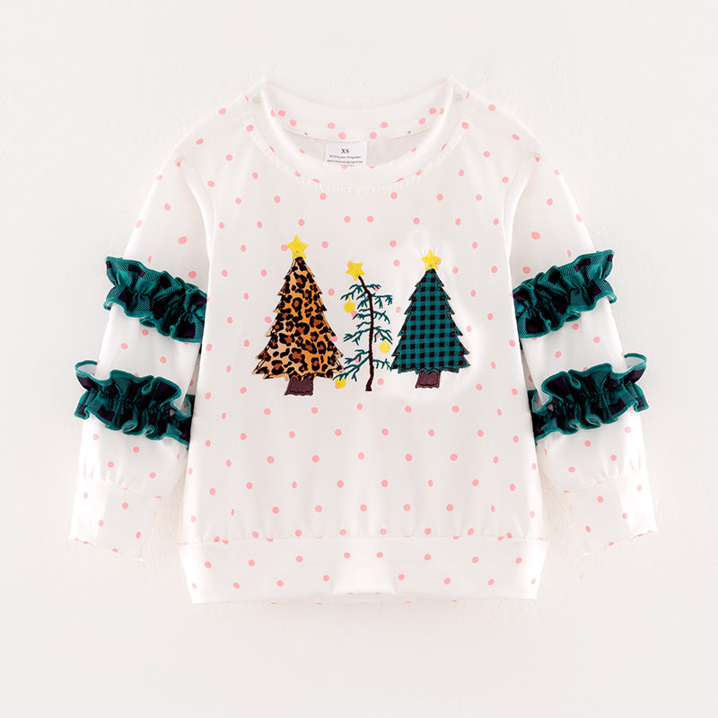 (In Stock G22-2-1)Girls Christmas Applique T-shirt