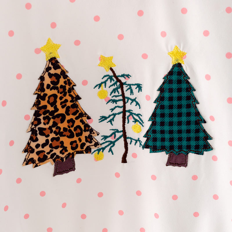 (In Stock G22-2-1)Girls Christmas Applique T-shirt