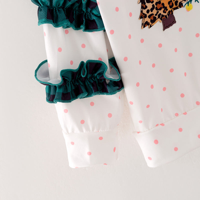 (In Stock G22-2-1)Girls Christmas Applique T-shirt