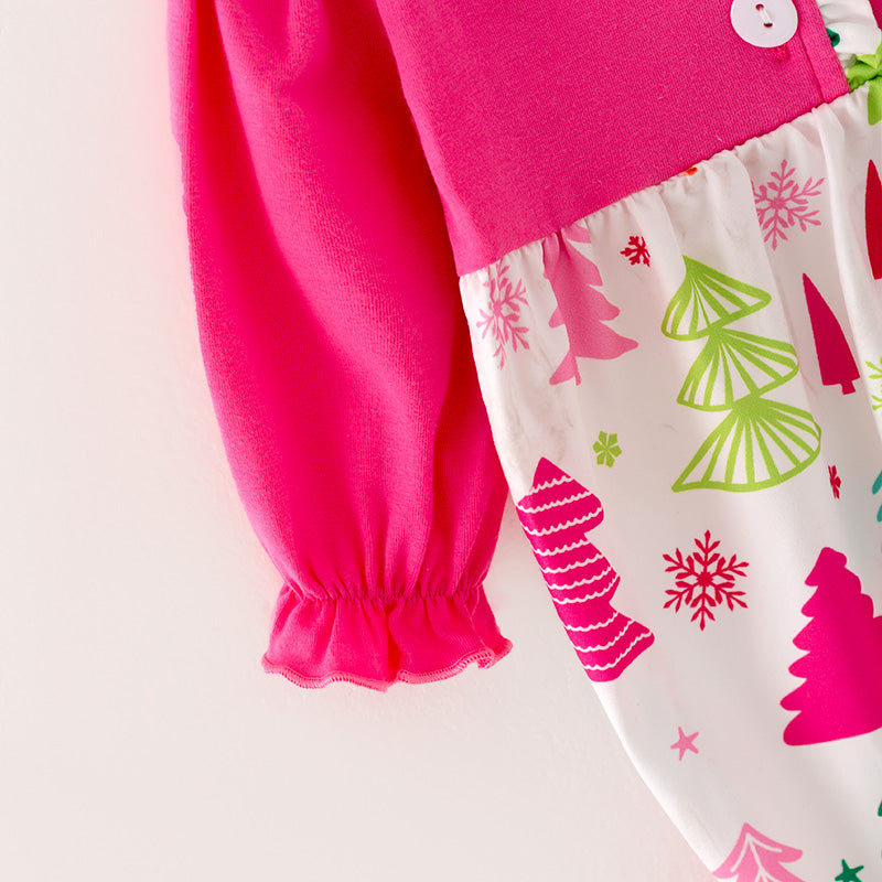 (In Stock G15-2-1)Baby Girls Christmas Print Baby Gown