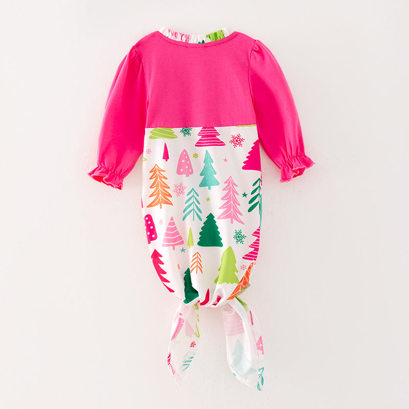 (In Stock G15-2-1)Baby Girls Christmas Print Baby Gown