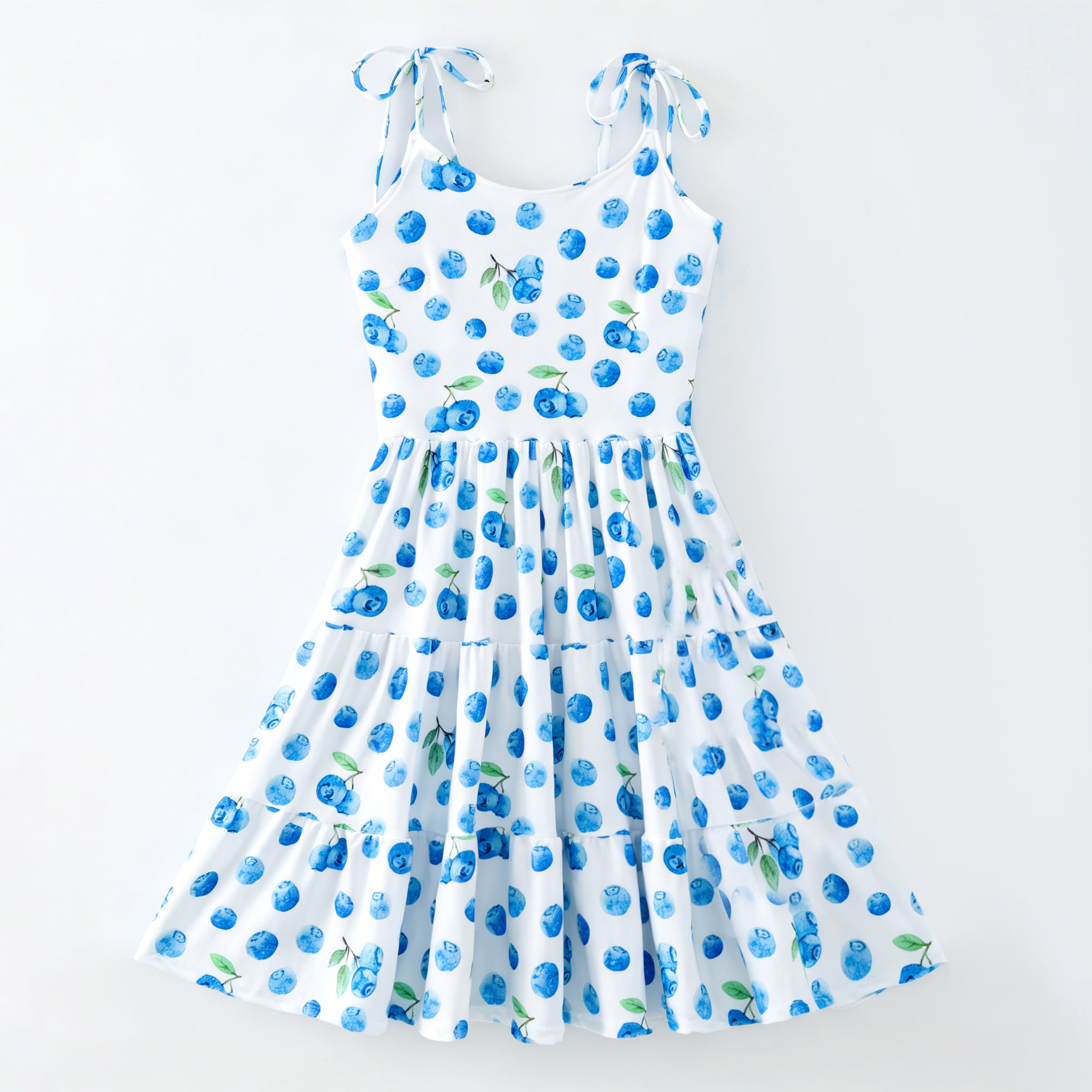 (Pre Order,Prepack Zone)Family Summer Blueberry Print Slip Dress