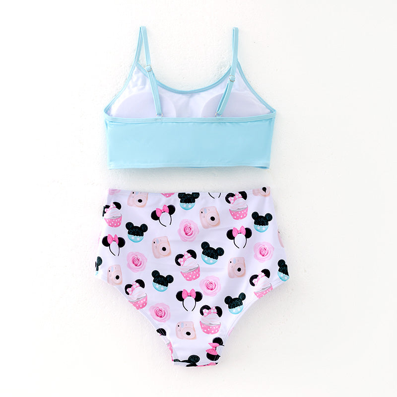 (In Stock)Mommy Spring and Summer Cartoon Print Swimsuit