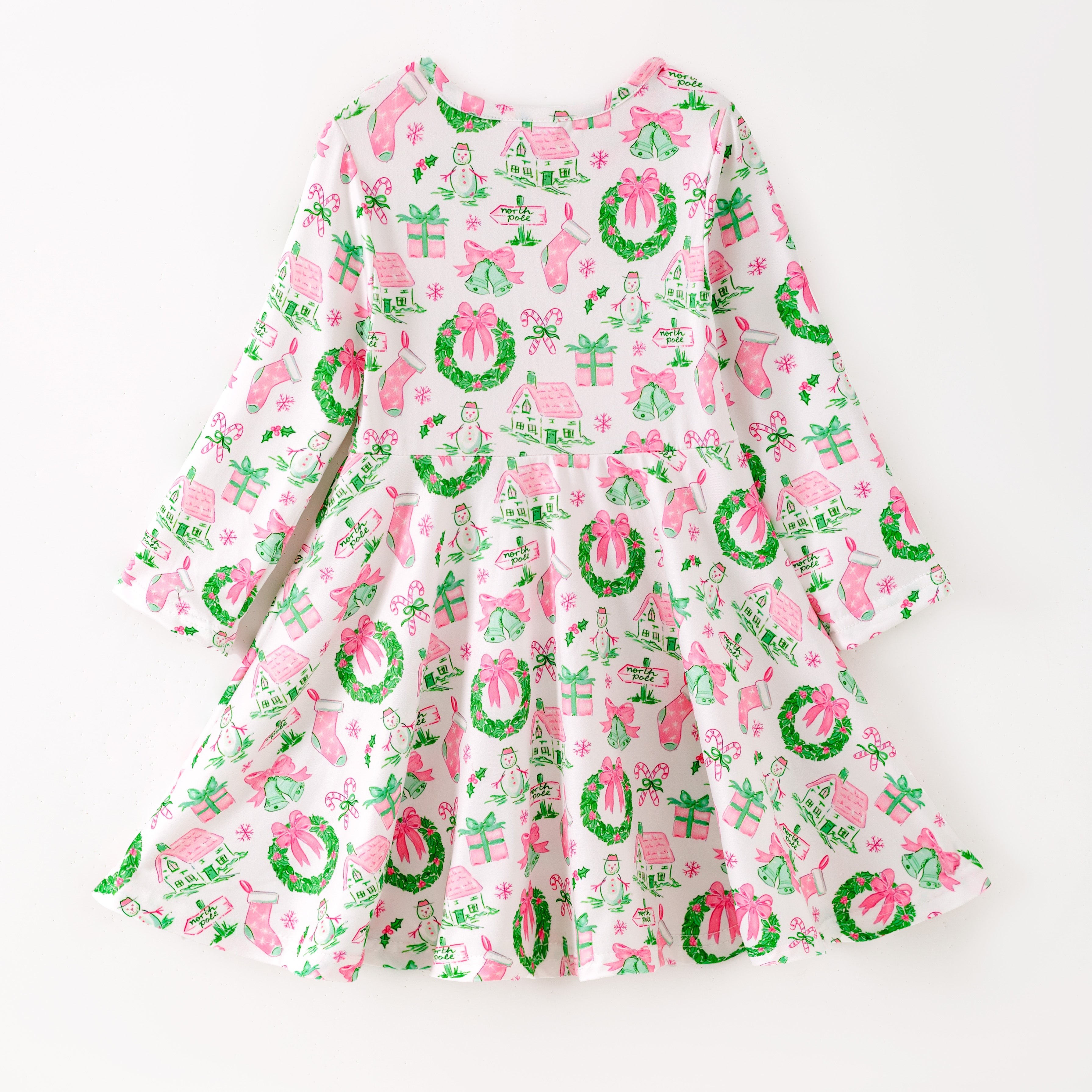 (Pre Order,Prepack Zone)Girls Christmas Print Dress&Set