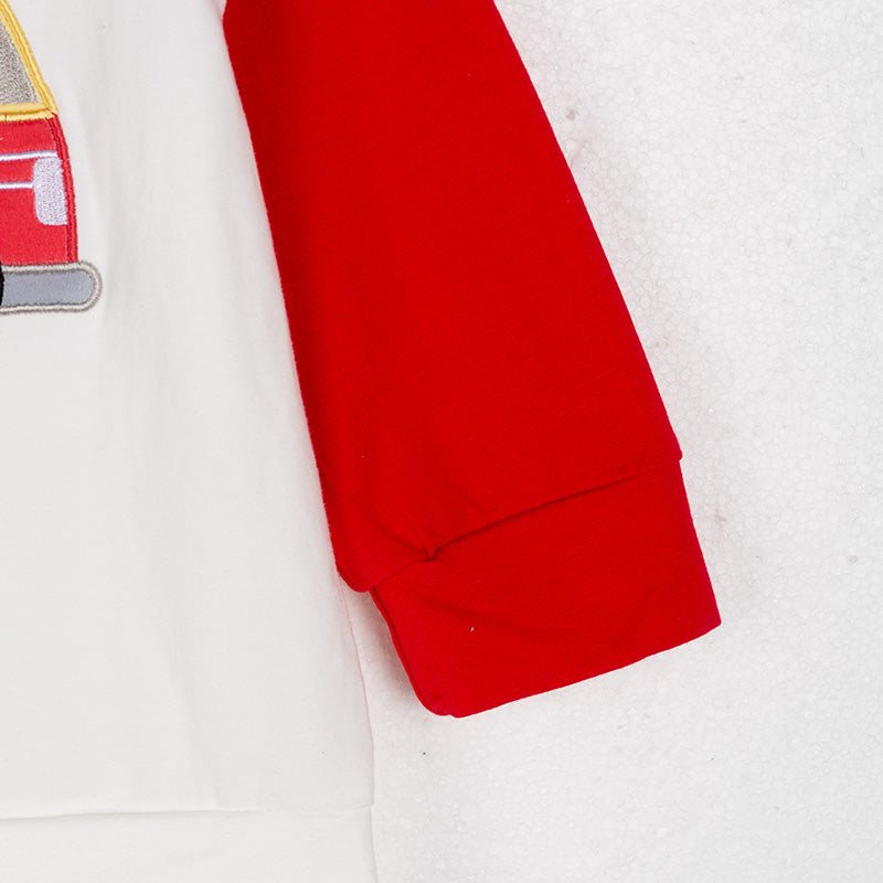 (In Stock L35-1-2)Boys Christmas Applique Top