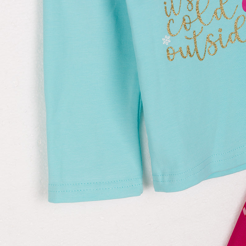 (In Stock)Girls Christmas Print Skirt Set