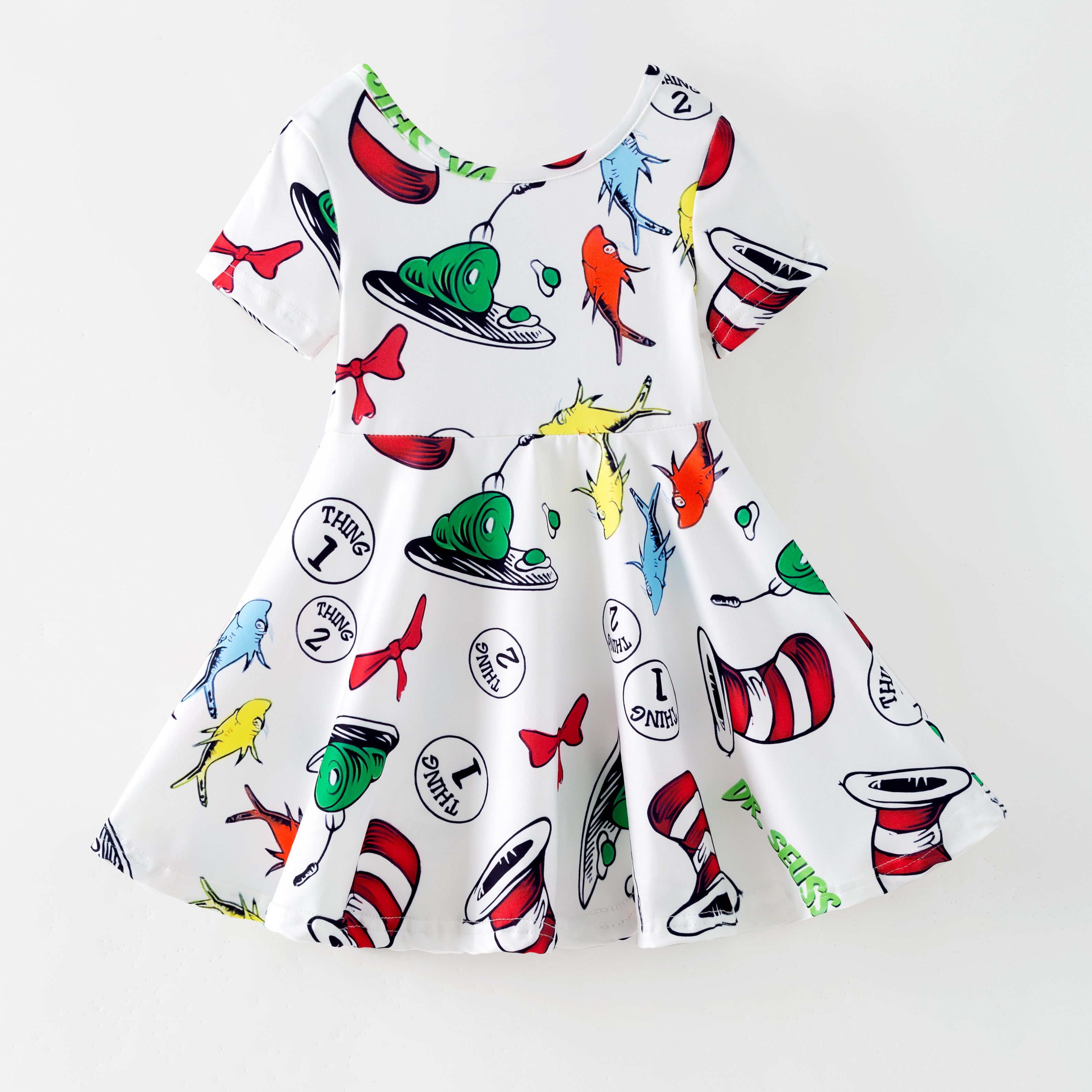 (Pre Order,Prepack Zone)Girls DR SEUSS Print Dress(Mix Size)