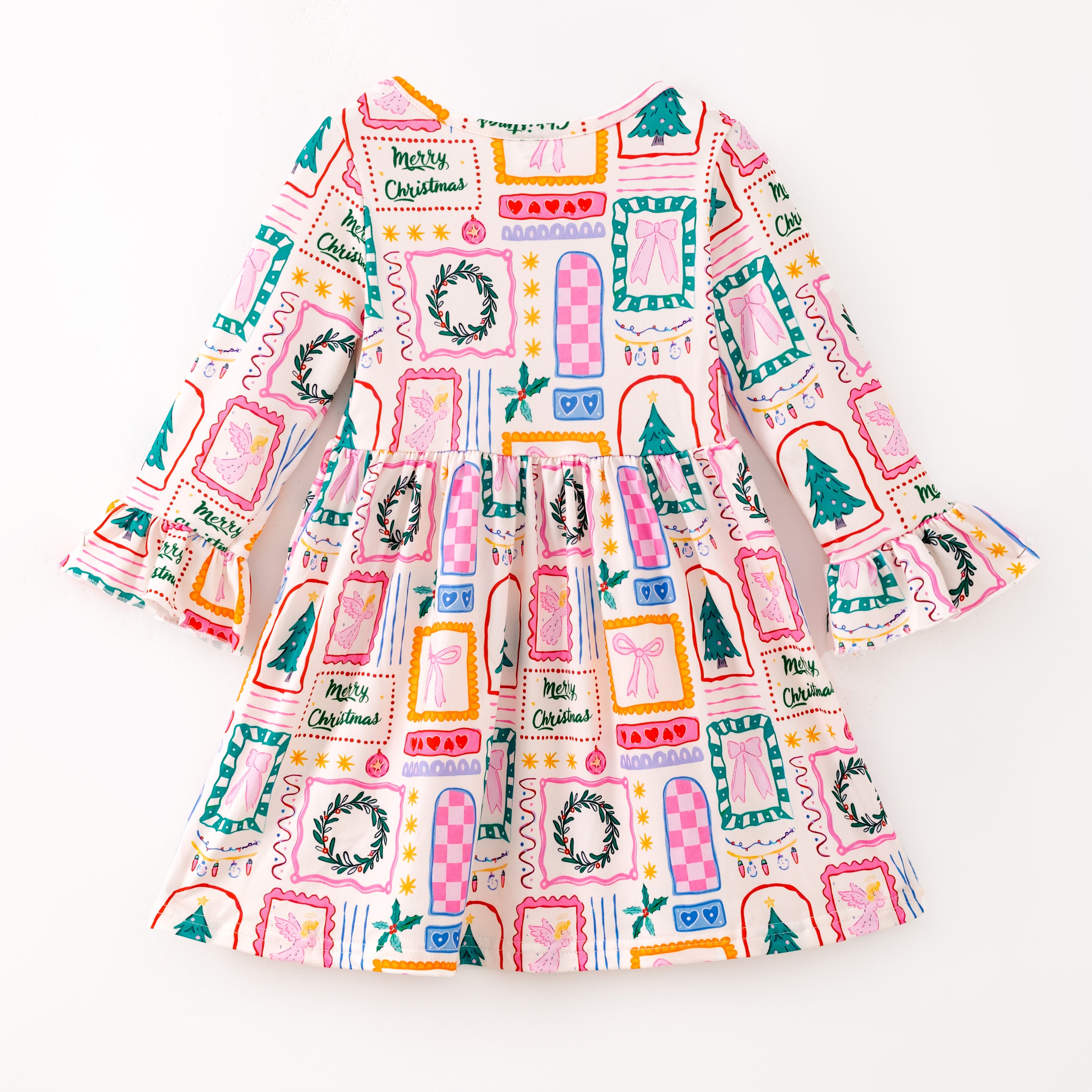 (Pre Order)Girls Christmas Nutcracker Print Dress&Outfit Set