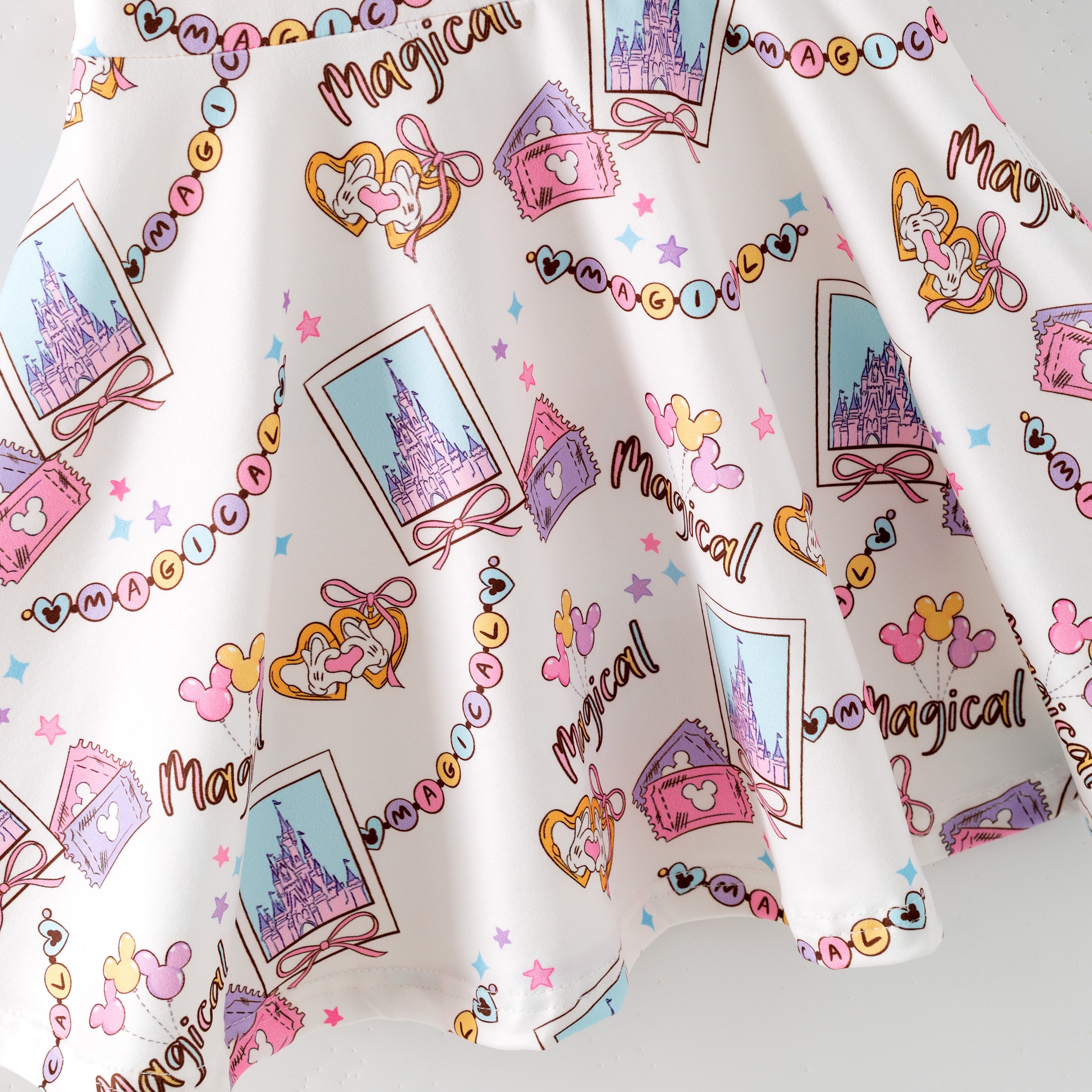 (Pre Order,Prepack Zone)Girls Spring&Summer Cartoon Print Dress,Skort Set(Mix Size)