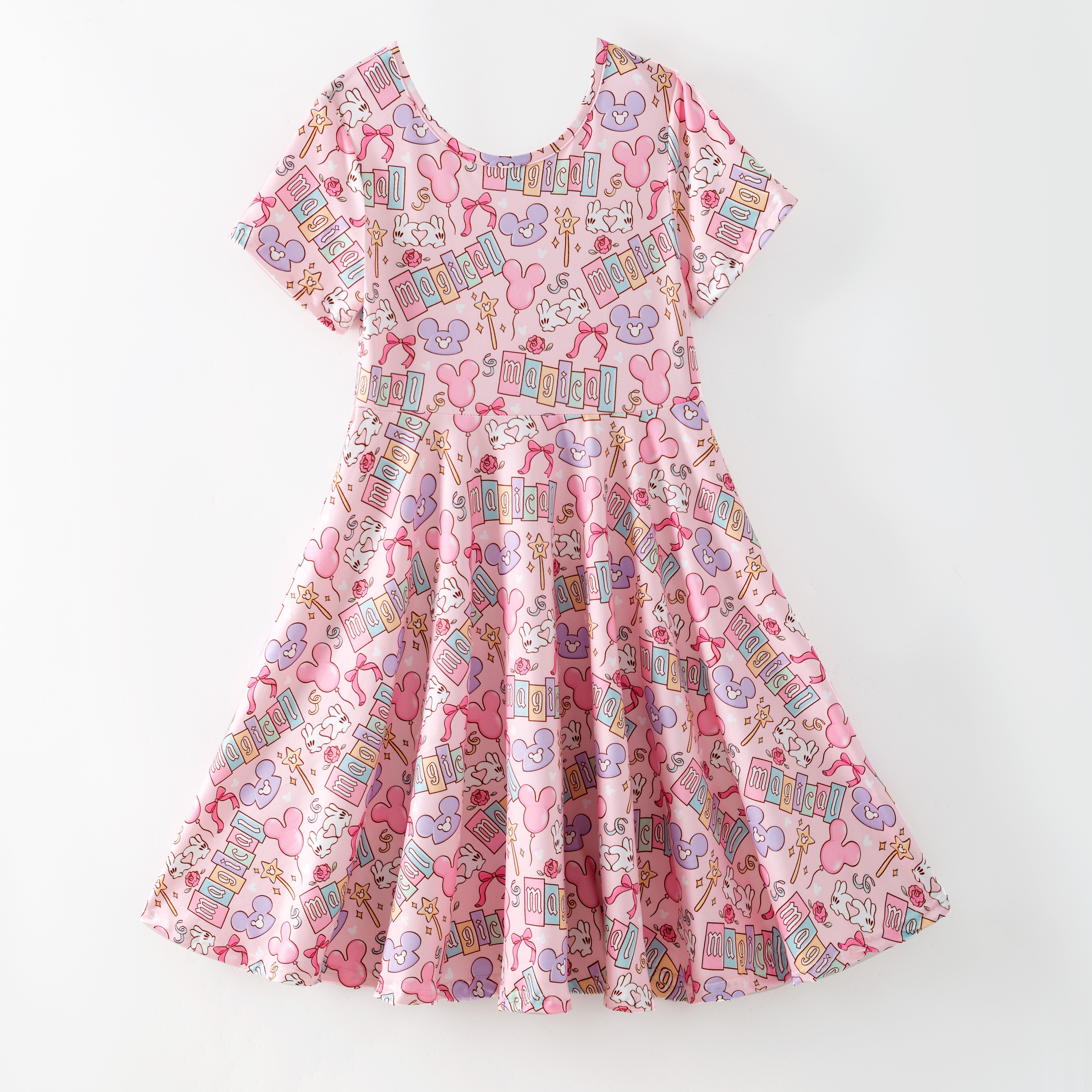 (Pre Order,Prepack Zone)Girls Spring&Summer Cartoon Print Dress,Skort Set(Mix Size)