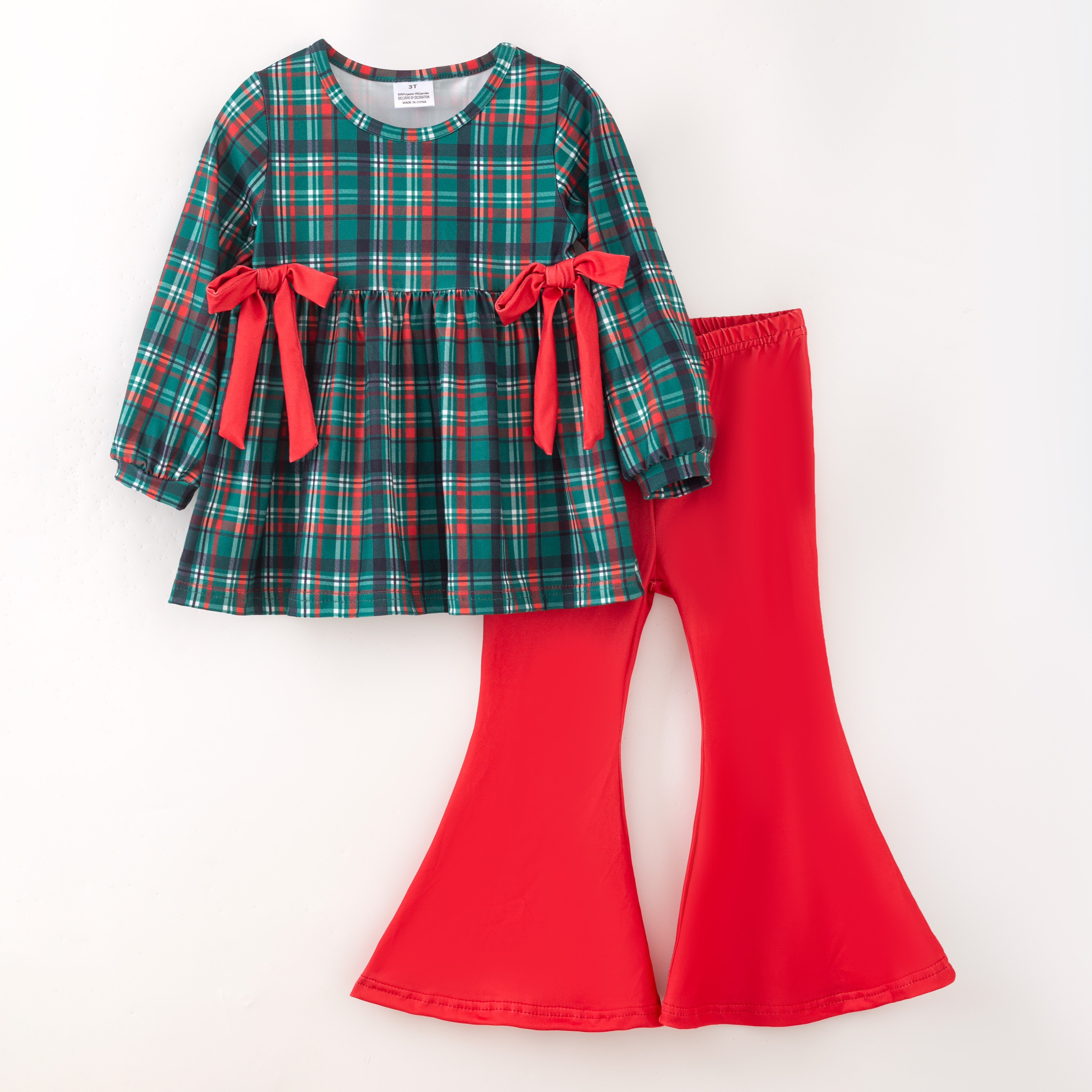 (Pre Order,Prepack Zone)Family Christmas Plaid Print Dress,Set&Top