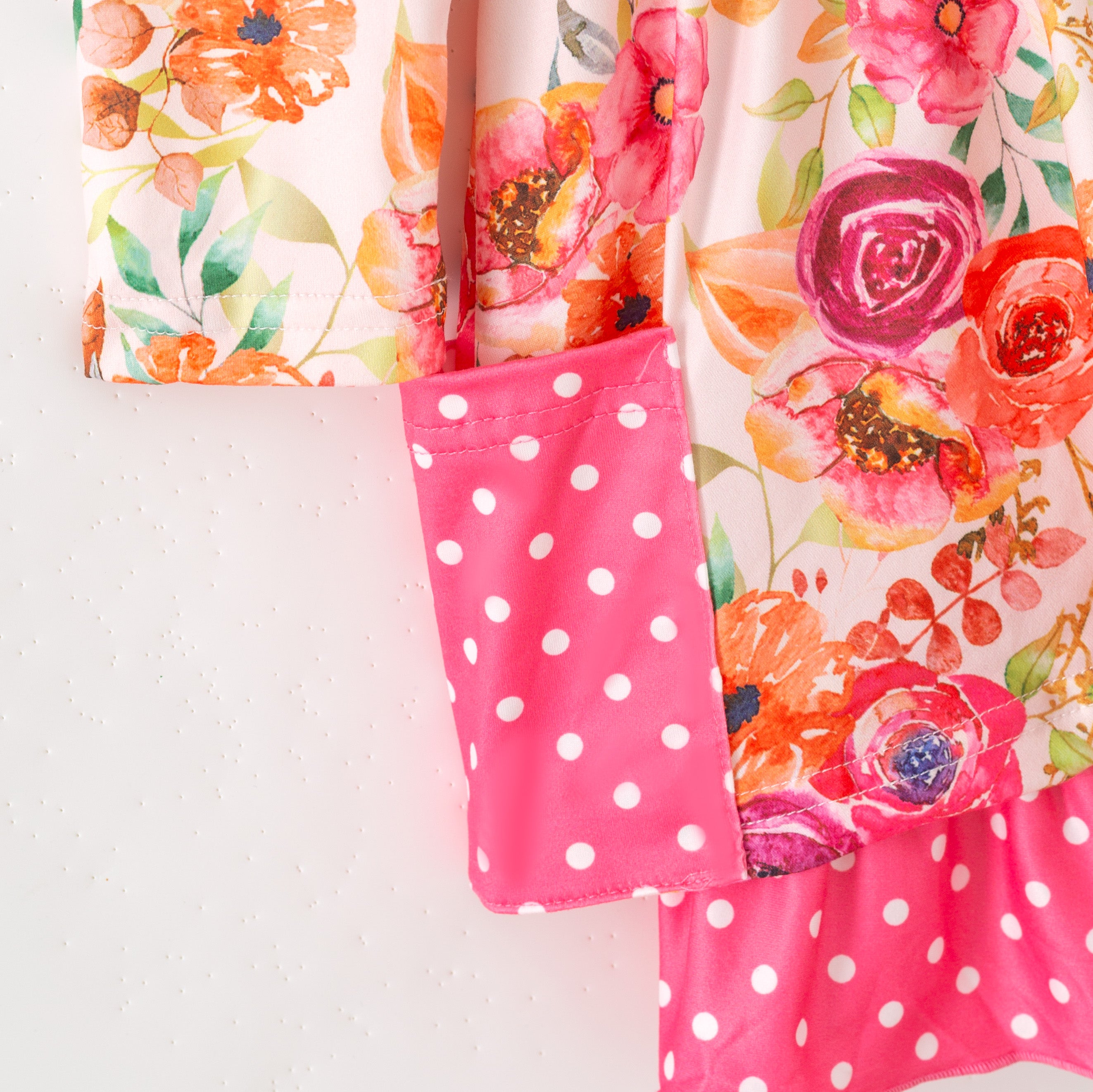 (In Stock)Girls Fall&Winter Floral Print Dress