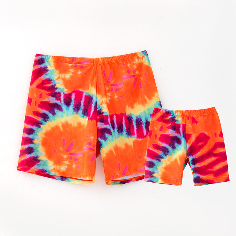 (In Stock)Daddy and Me Summer Tie-dye Swim Trunks