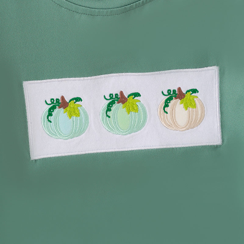 (In Stock)Boys Fall&Winter Pumpkin Applique Outfit Set