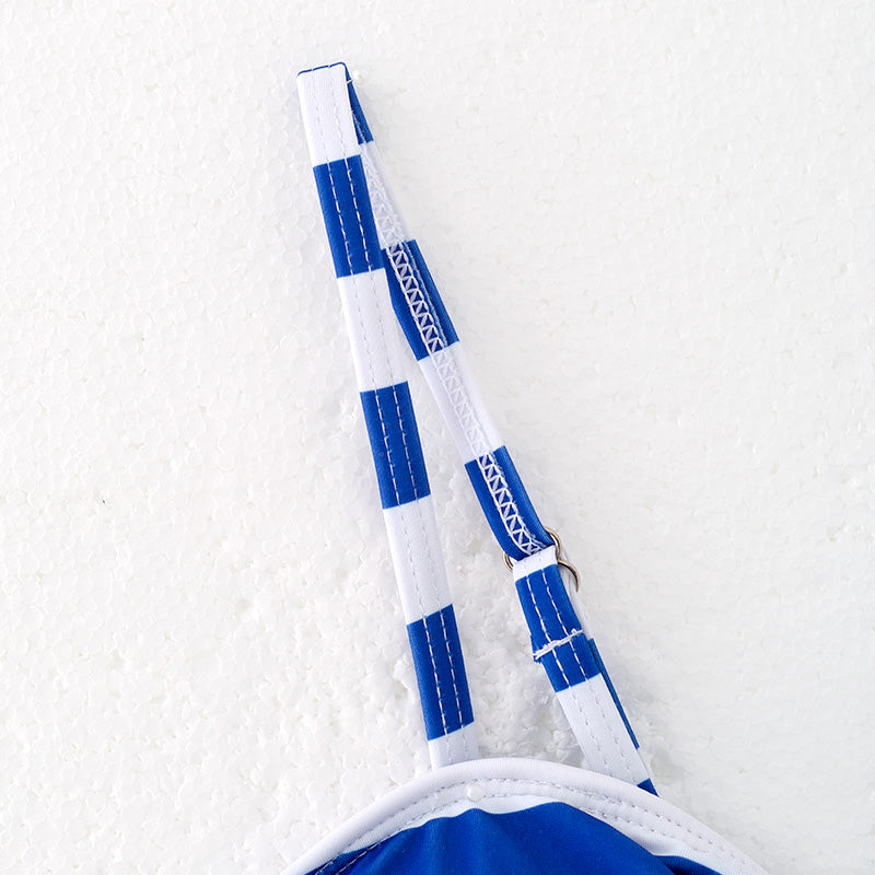 (In Stock)Adults Summer Navy Stripe Swimsuit