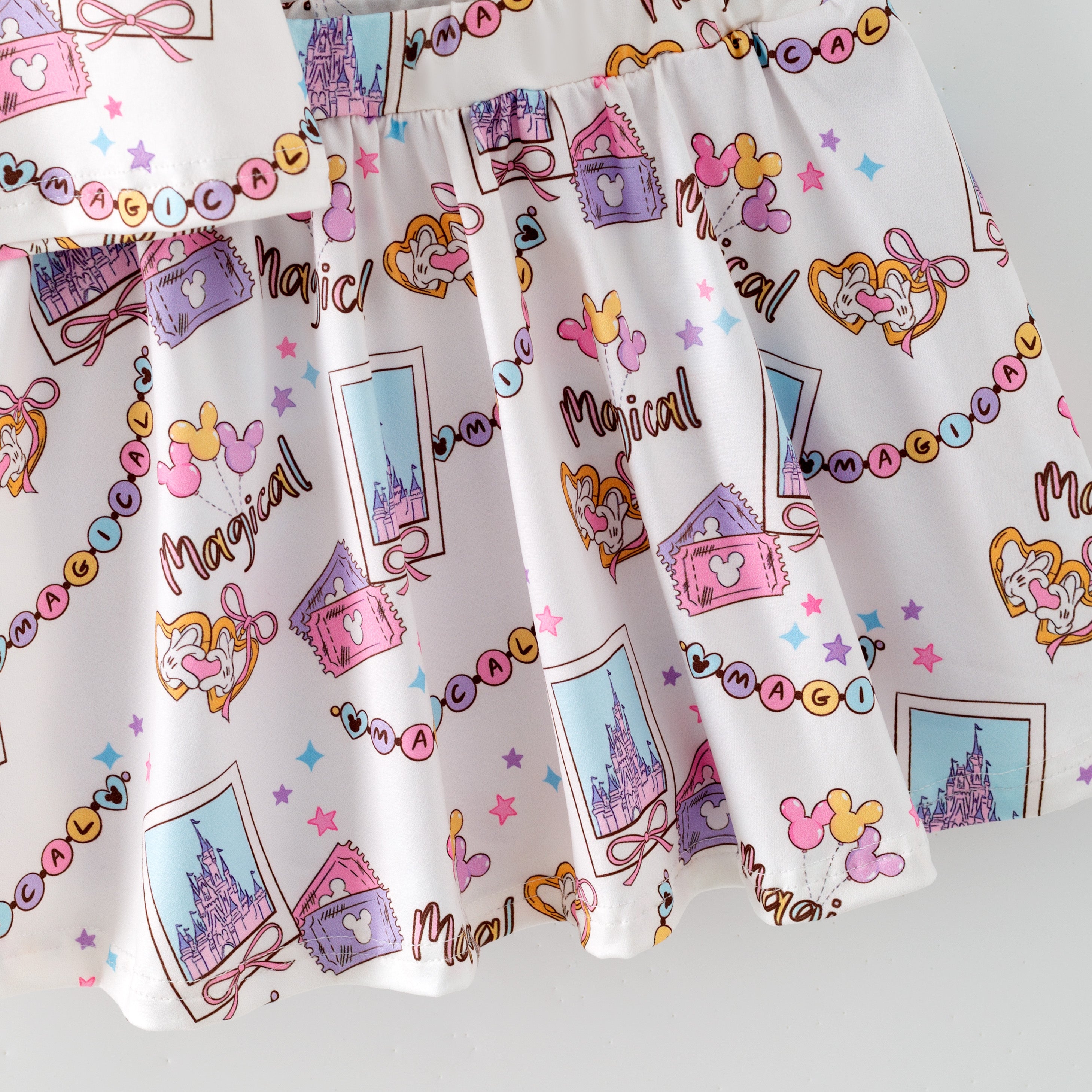 (Pre Order,Prepack Zone)Girls Spring&Summer Cartoon Print Dress,Skort Set(Mix Size)