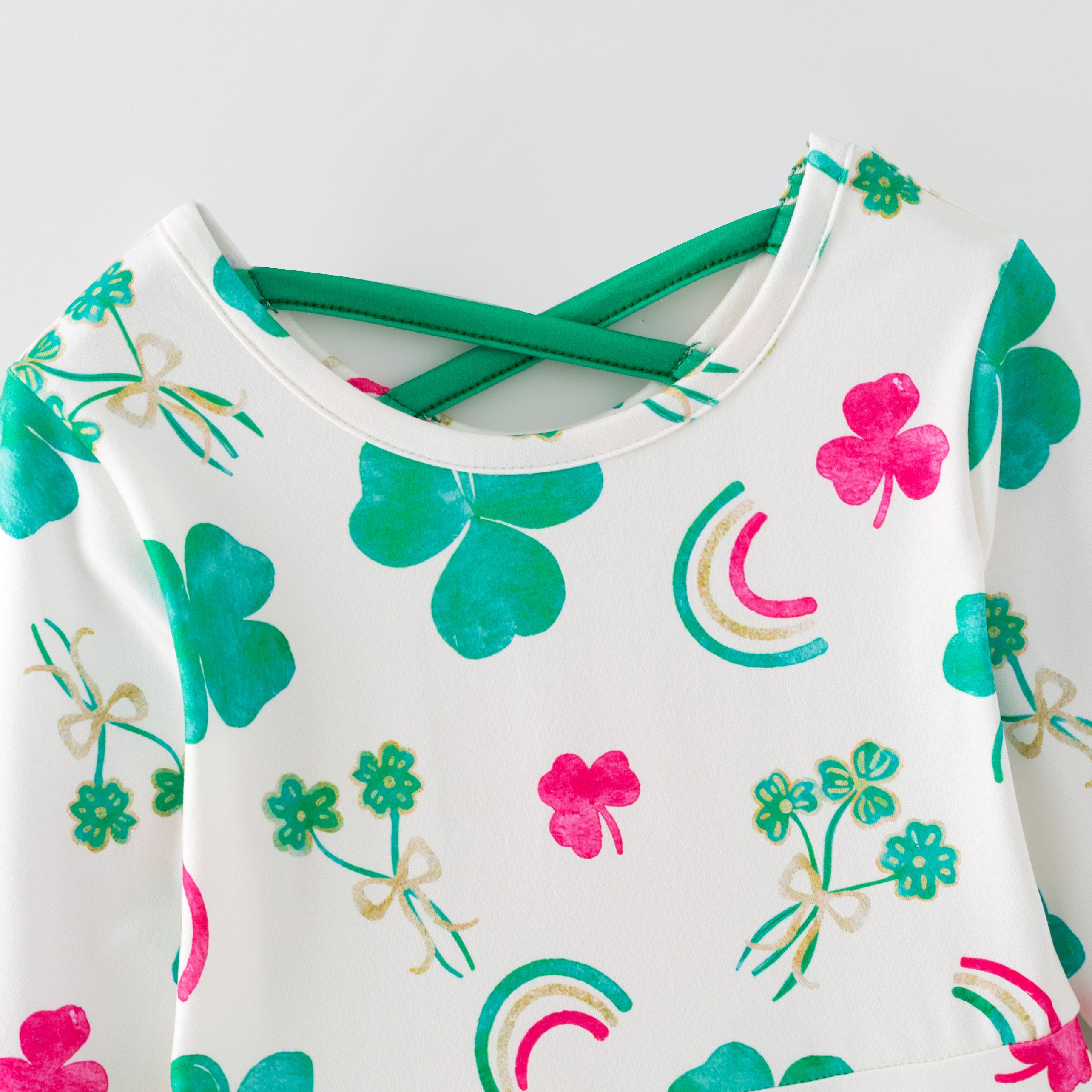 (Pre Order,Prepack Zone)Girls St. Patrick's Day Print Dress(Mix Size)