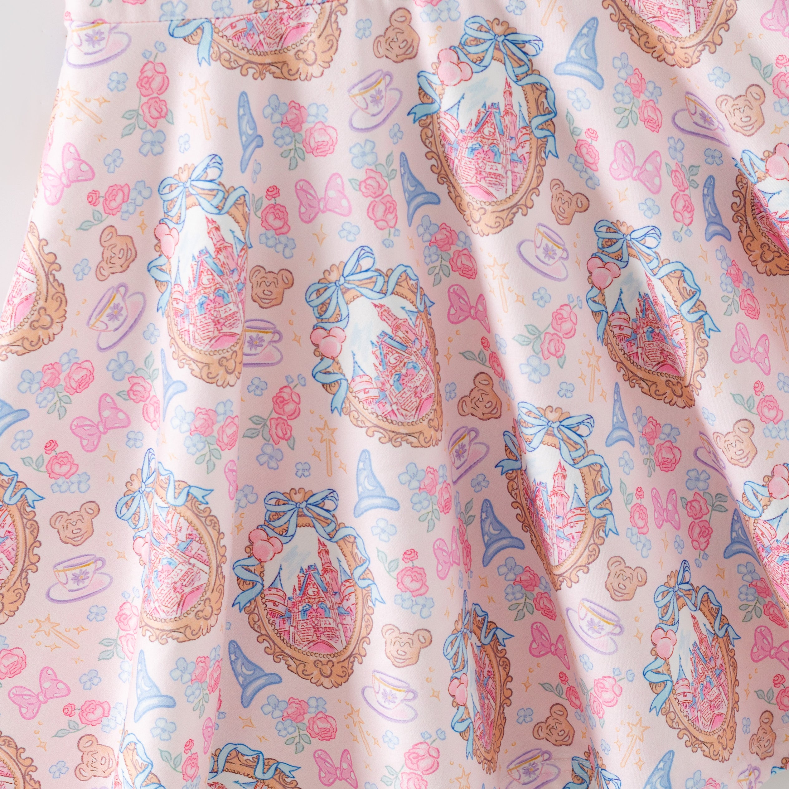 (Pre Order,Prepack Zone)Girls Spring&Summer Castle Print Dress,Skort Set(Mix Size)
