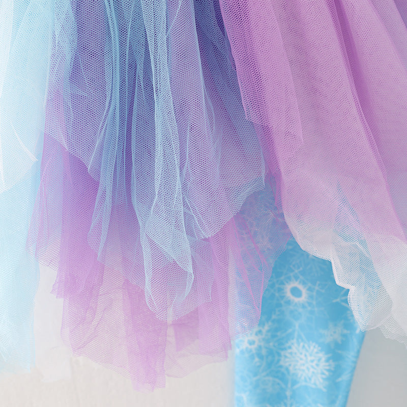 (In Stock E36-2-3)Girls Christmas Cartoon Print Outfit Set