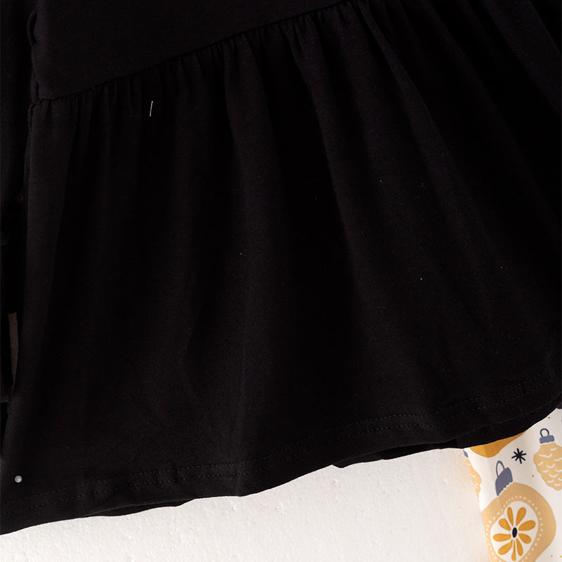 (In Stock L33-4-3)Girls Christmas Print Outfit Set