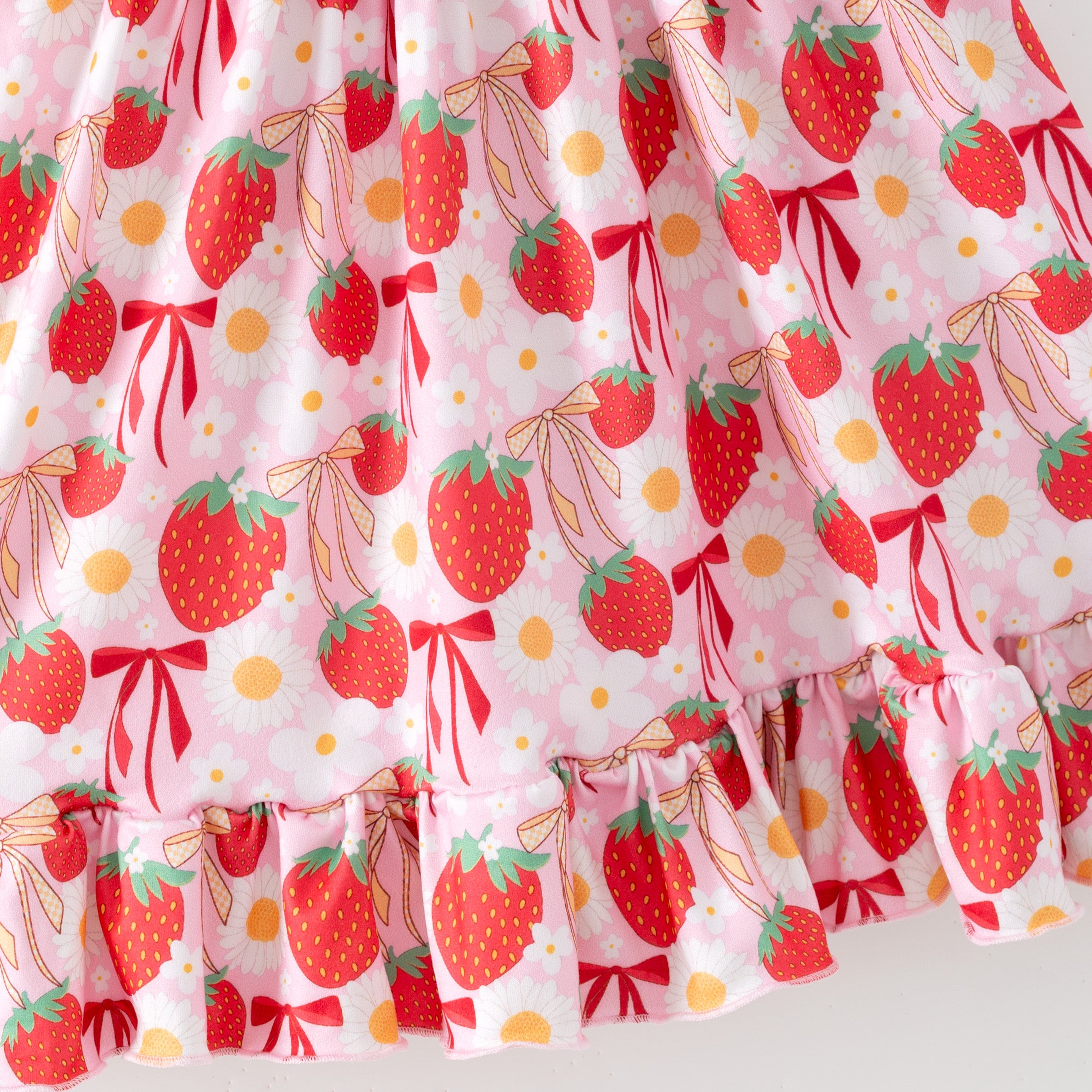 (Pre Order,Prepack Zone)Girls Spring&Summer Strawberry Print Dress(Mix Size)