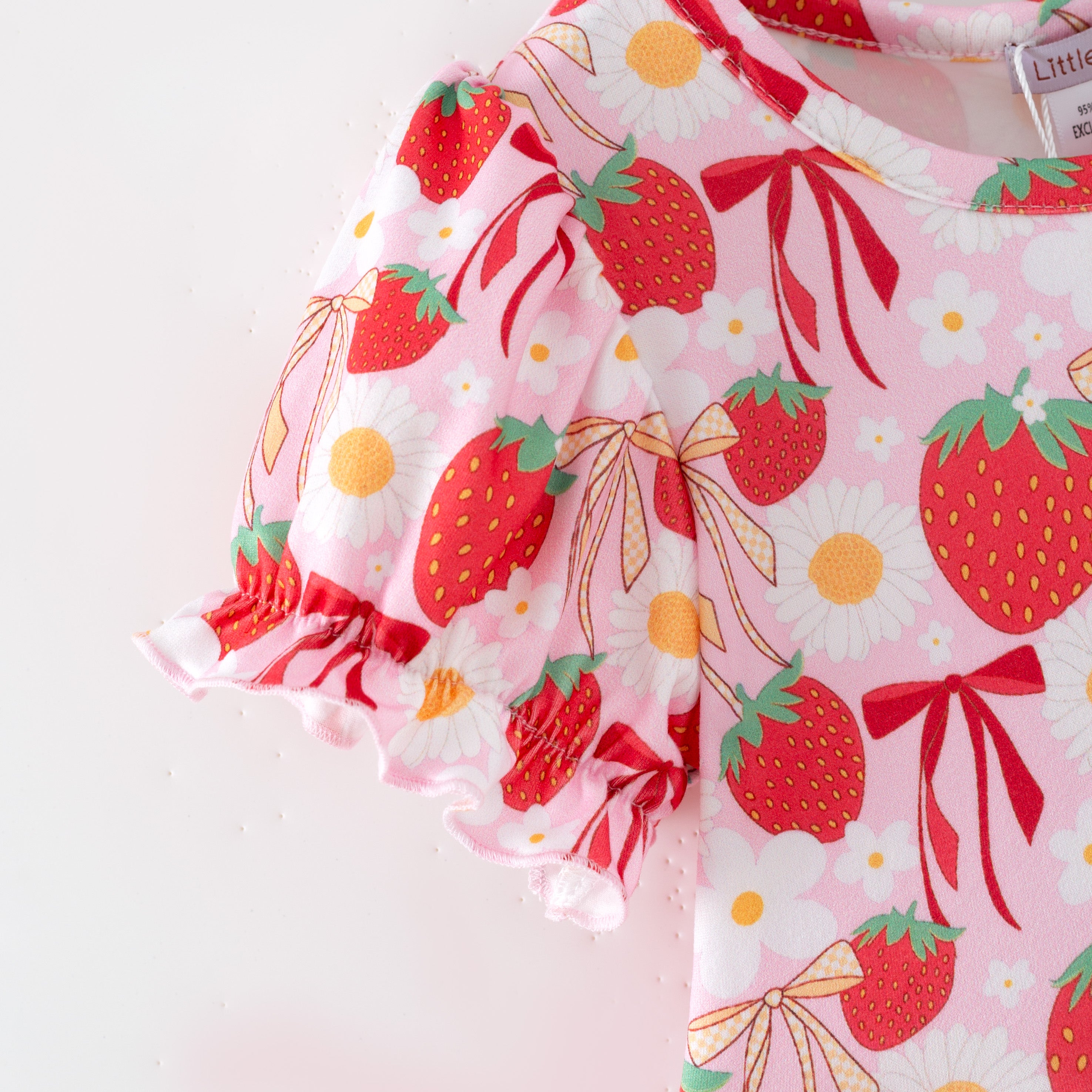 (Pre Order,Prepack Zone)Girls Spring&Summer Strawberry Print Dress(Mix Size)