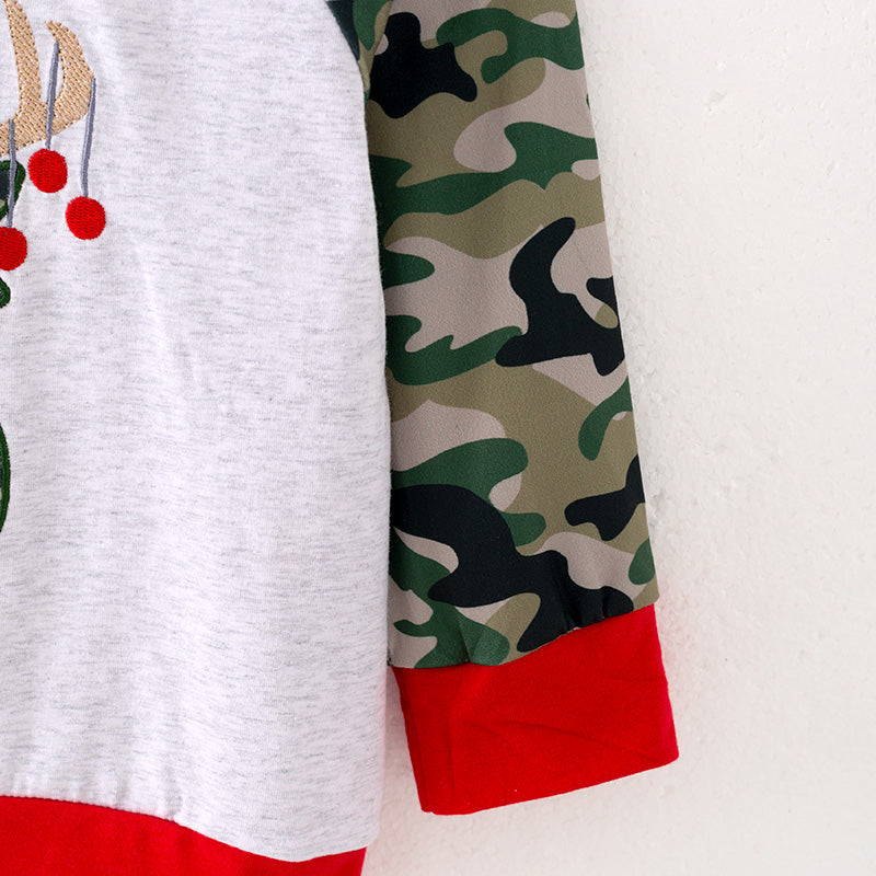 (In Stock L33-2-1)Boys Christmas Applique Top