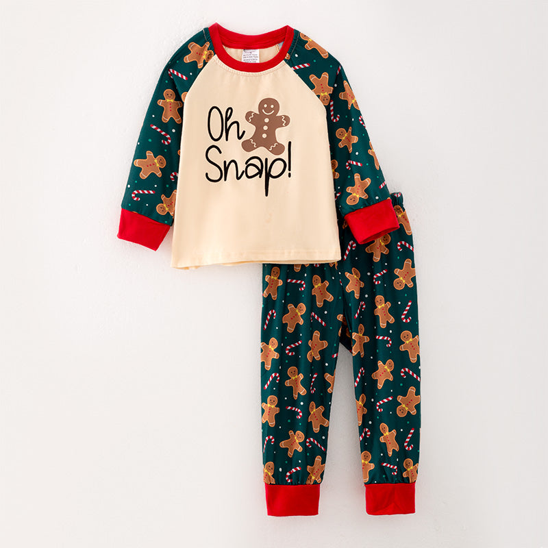 (In Stock L33-1-3)Girls Christmas Print Pajamas