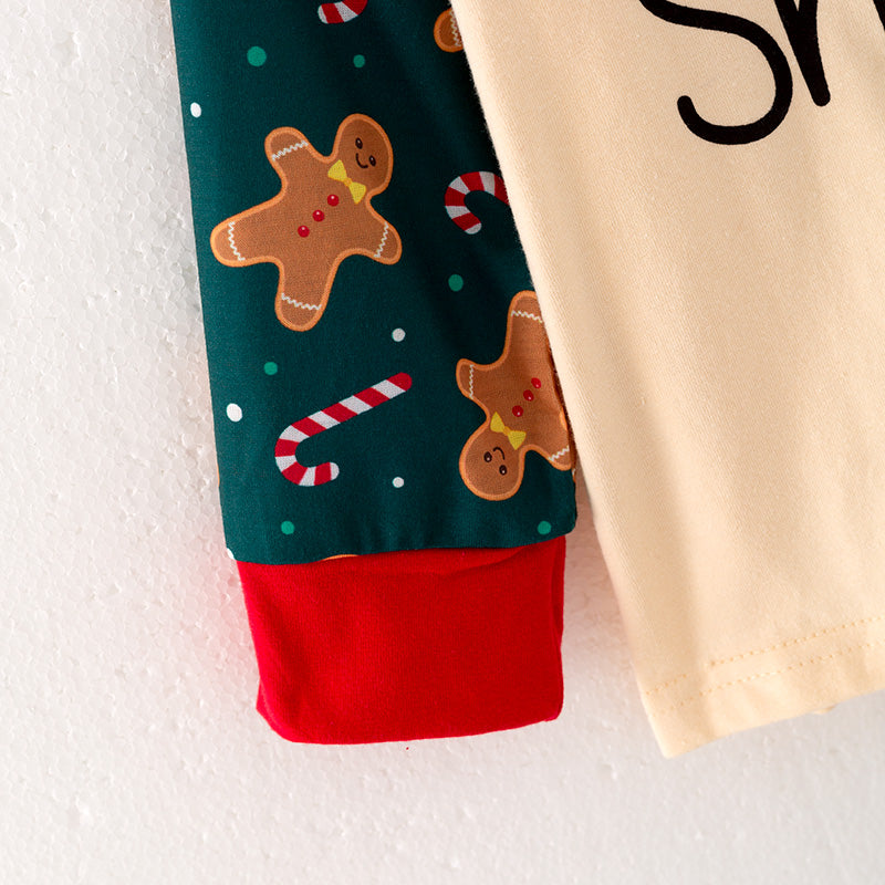 (In Stock L33-1-3)Girls Christmas Print Pajamas