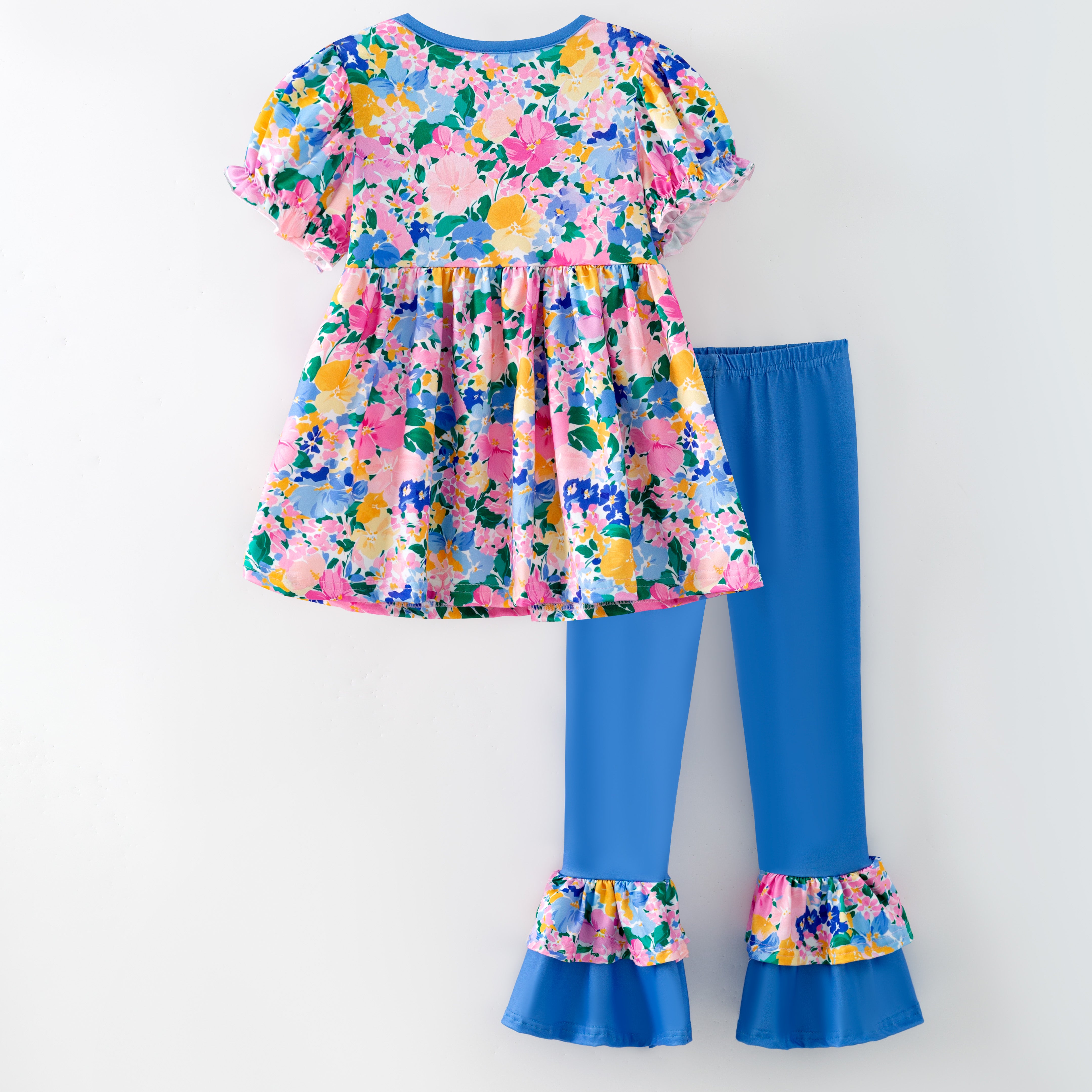 (Pre Order,Prepack Zone)Girls Spring&Summer Floral Print Set(Mix Size)