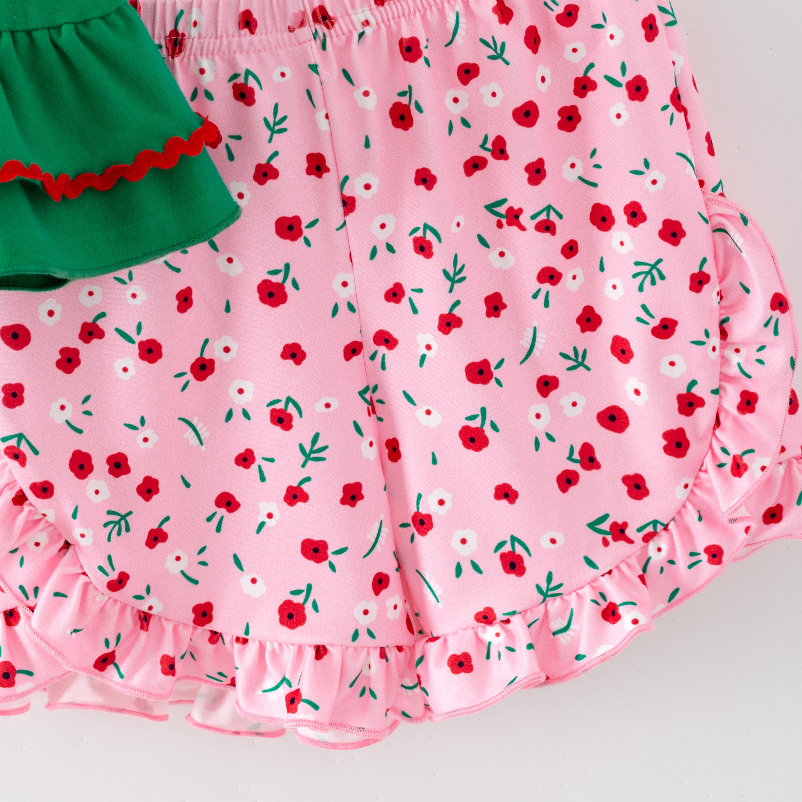 (In Stock)Girls Back To School Apple&Pencil Applique Shorts Set