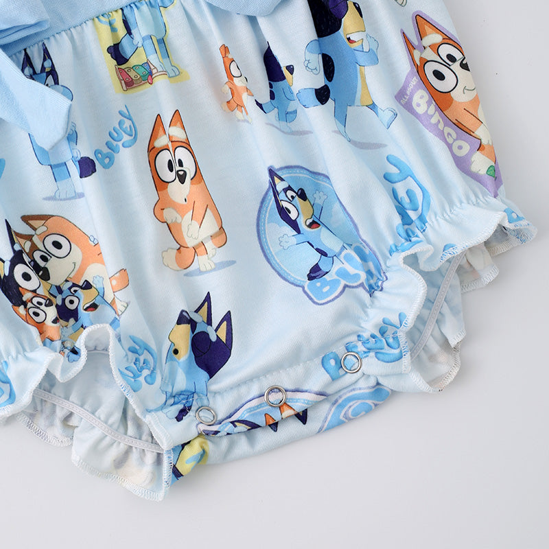 (In Stock G29-3-2)Baby Girls Cartoon Embroidery Romper