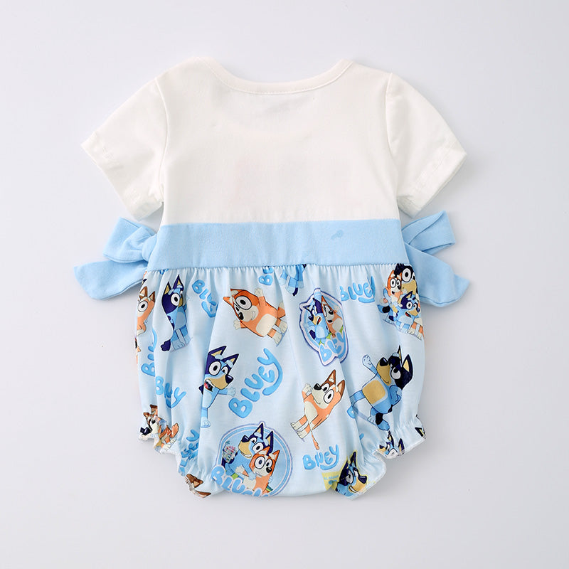 (In Stock G29-3-2)Baby Girls Cartoon Embroidery Romper