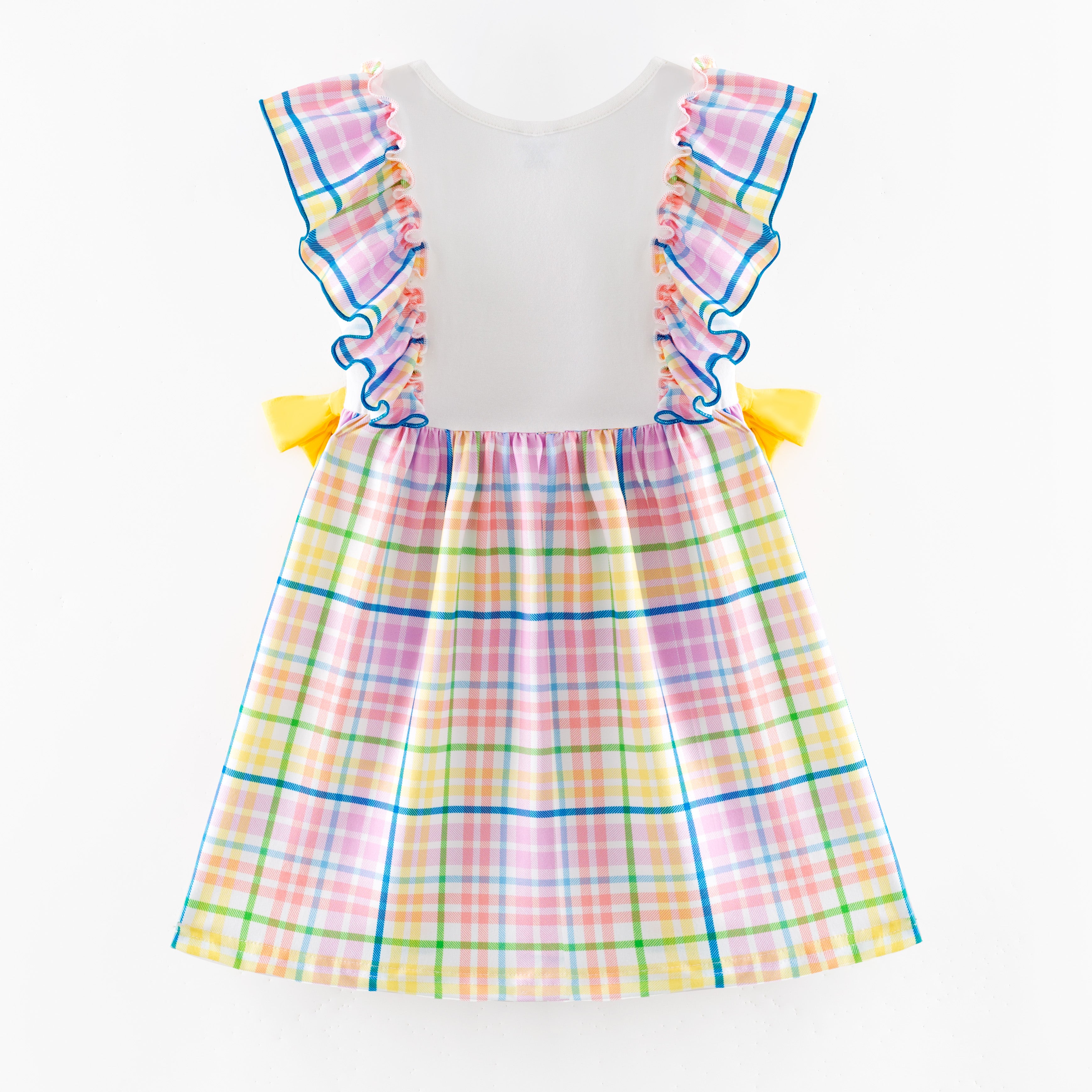 (In Stock)Girls Back To School Crayon Applique Ruffle Dress