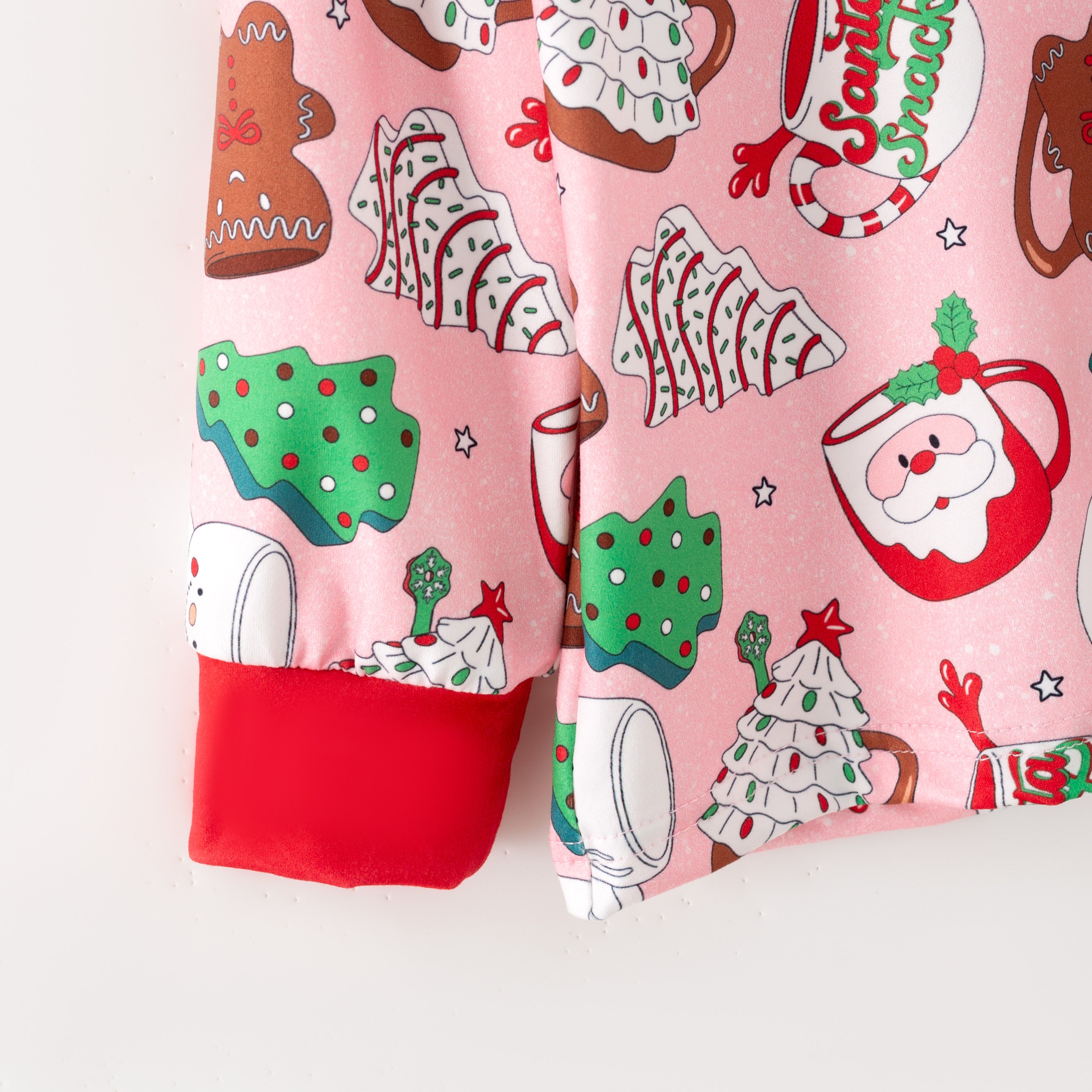 (Pre Order,Prepack Zone)Girls Christmas Cartoon Print Pajamas
