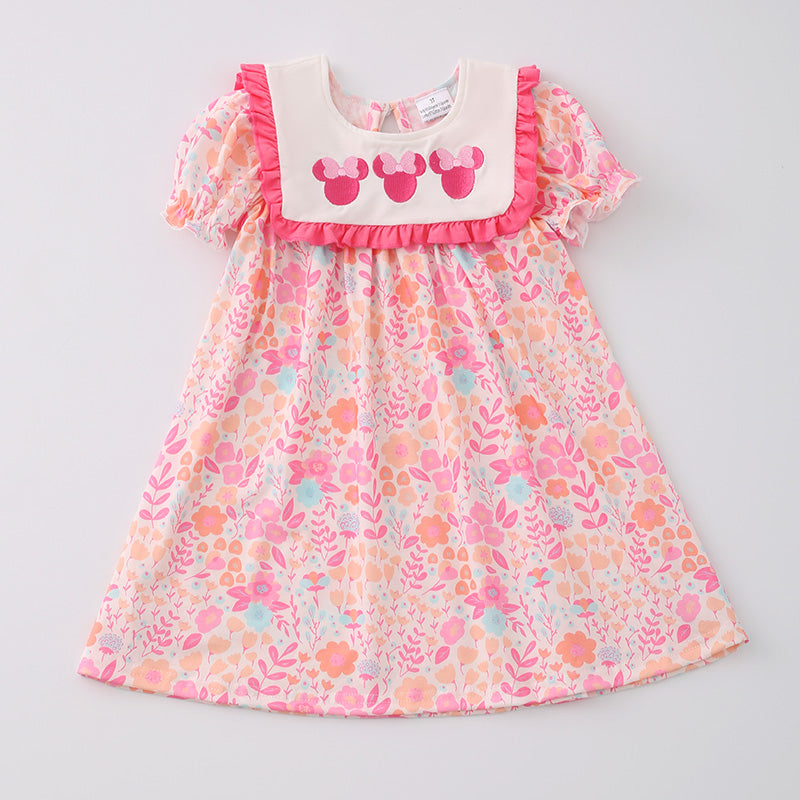 (In Stock G29-2-3)Girls Spring Cartoon Embroidery Dress