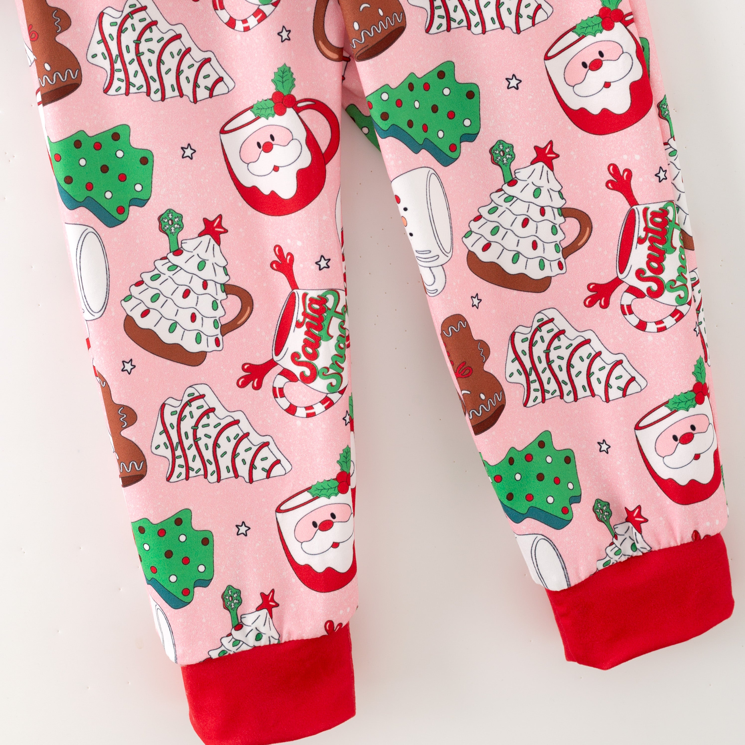 (Pre Order,Prepack Zone)Girls Christmas Cartoon Print Pajamas