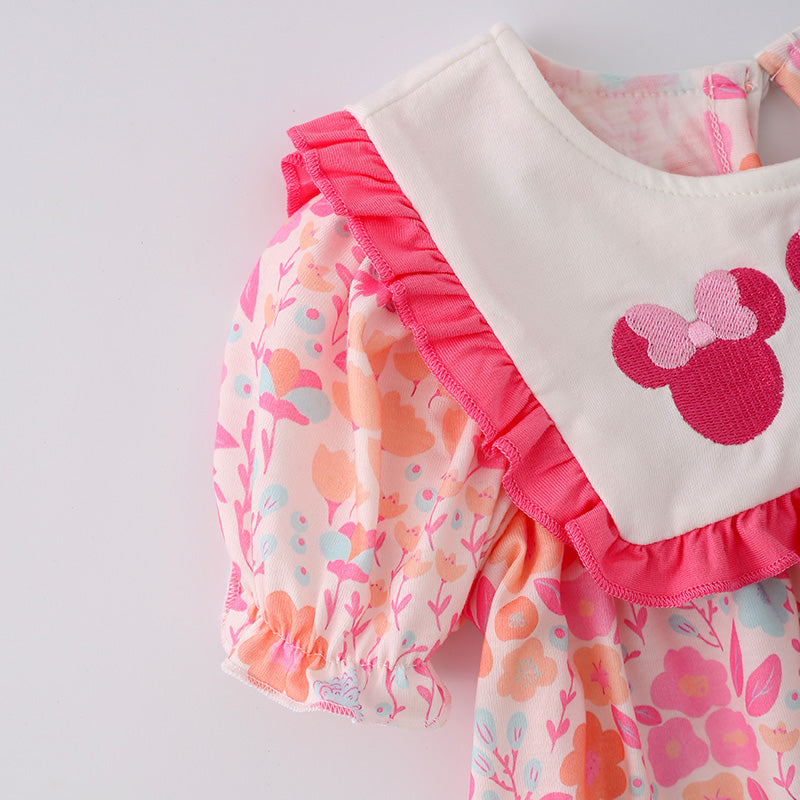 (In Stock)Girls Spring Cartoon Embroidery Dress