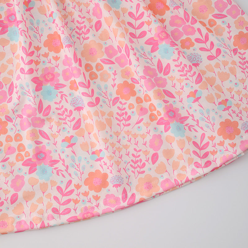 (In Stock G29-2-3)Girls Spring Cartoon Embroidery Dress