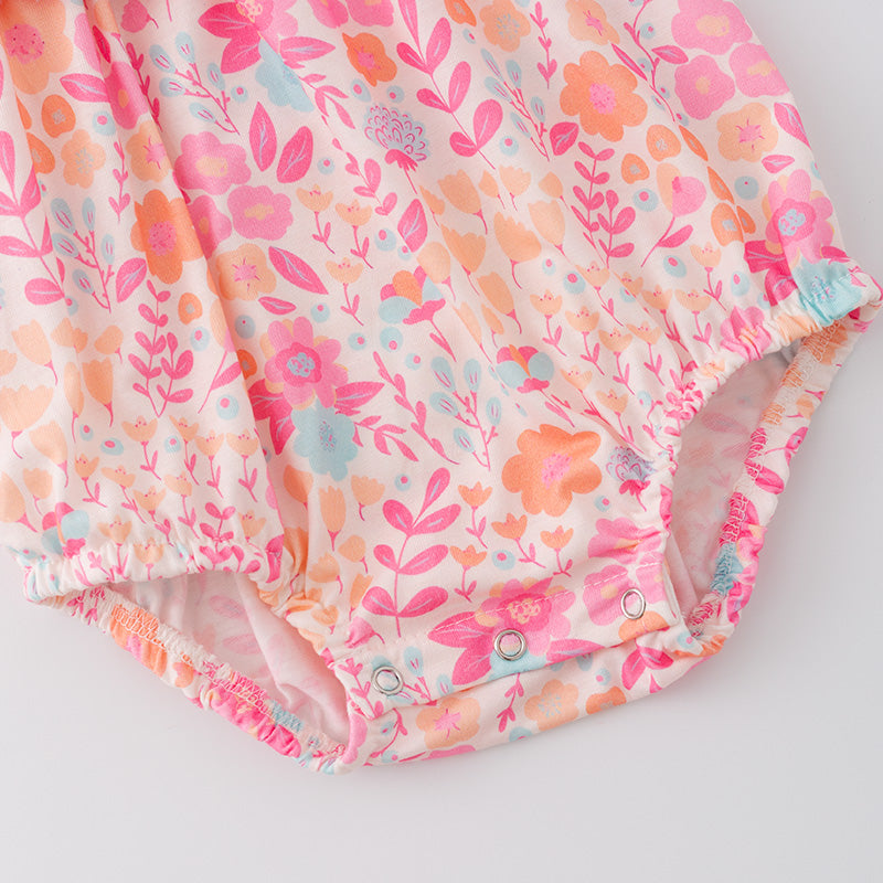 (In Stock G29-2-3)Baby Girls Spring Cartoon Embroidery Romper