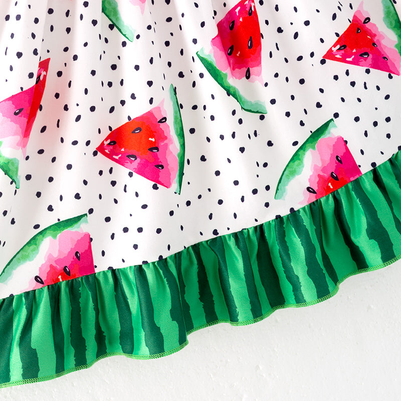 (In Stock)One Pack(10 Pieces total) Sale Girls Spring and Summer Watermelon Print Dress
