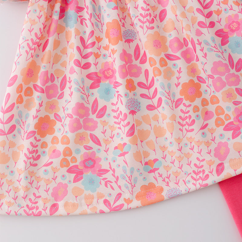 (In Stock G29-2-3)Girls Spring Cartoon Embroidery Outfit Set