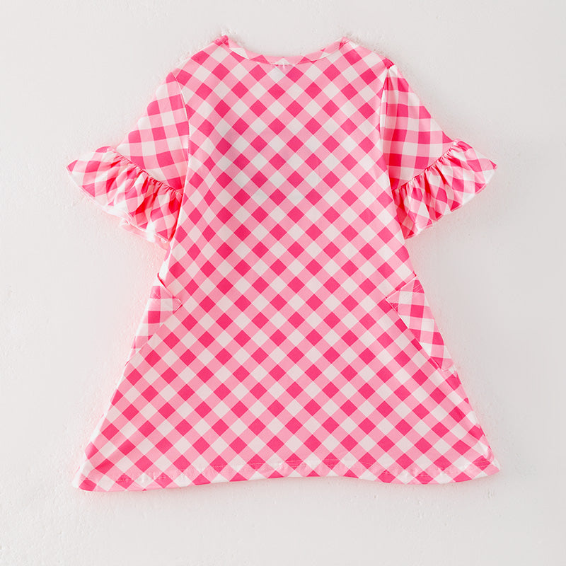 (In Stock)Girls Spring and Summer Watermelon Applique Dress