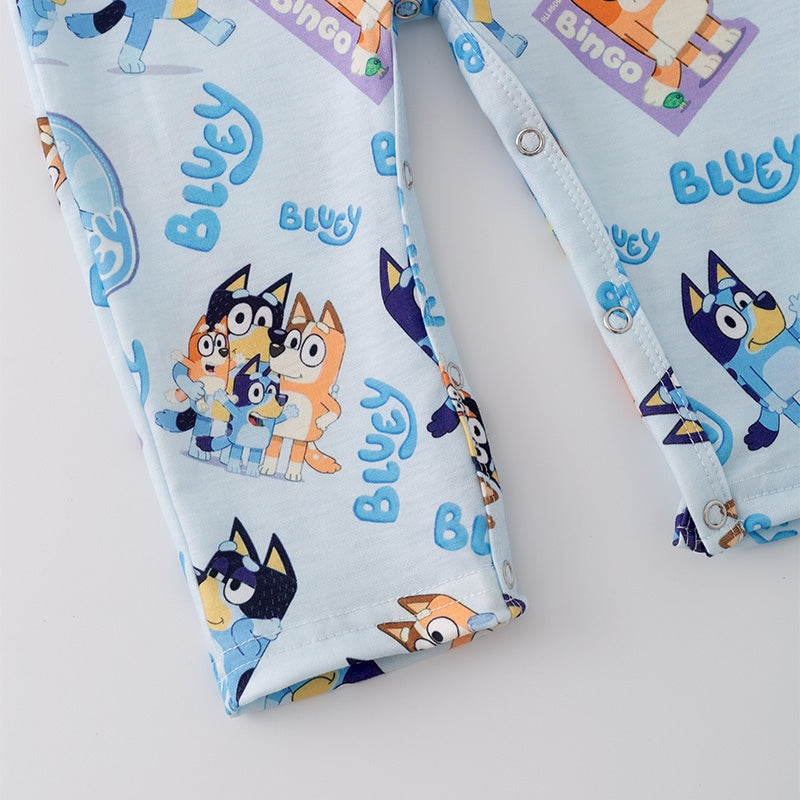 (In Stock G29-4-3)Baby Boys Cartoon Embroidery Romper