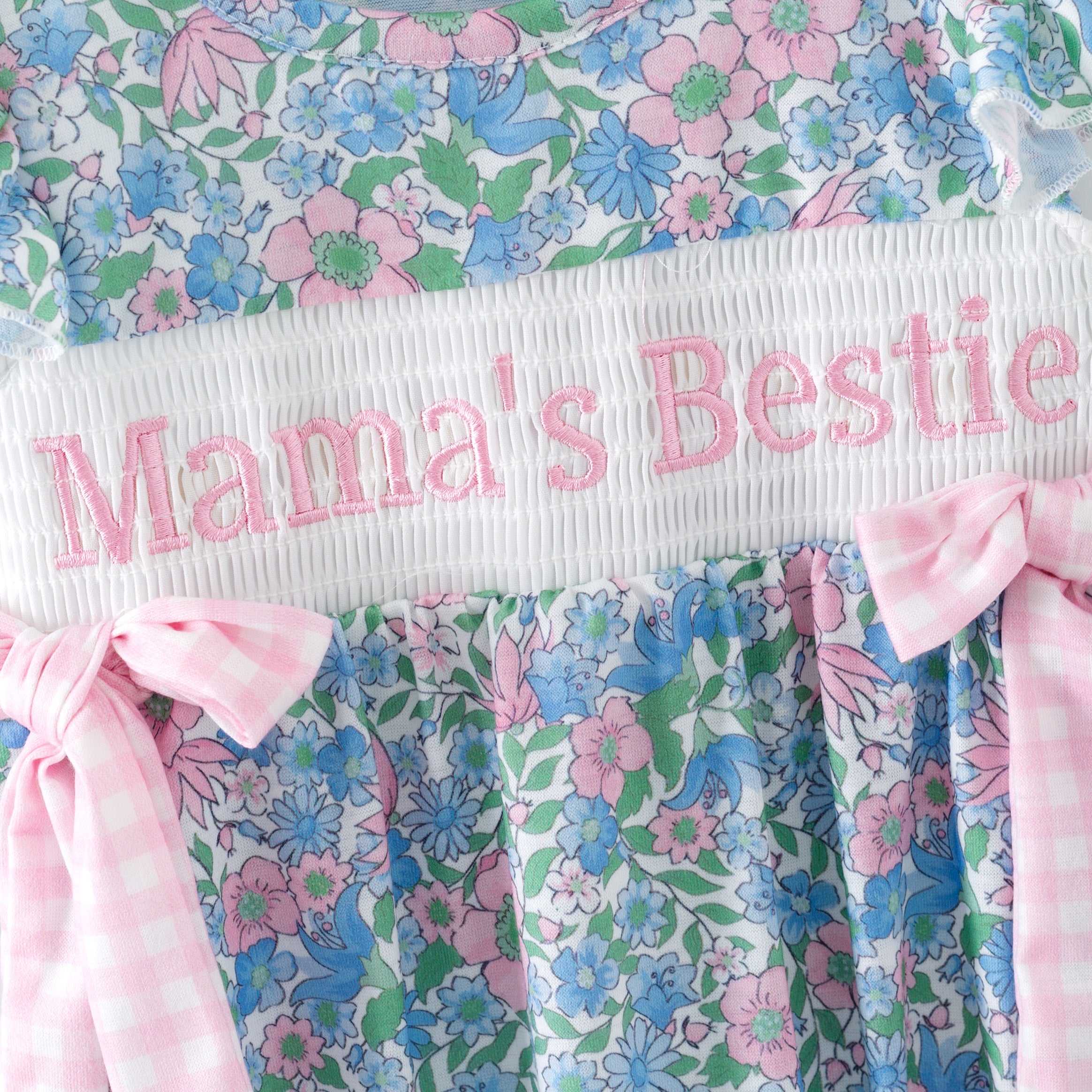 (Pre Order,Prepack Zone)Family MAMA'S BESTIE Embroidery Dress&Romper(Mix Size)