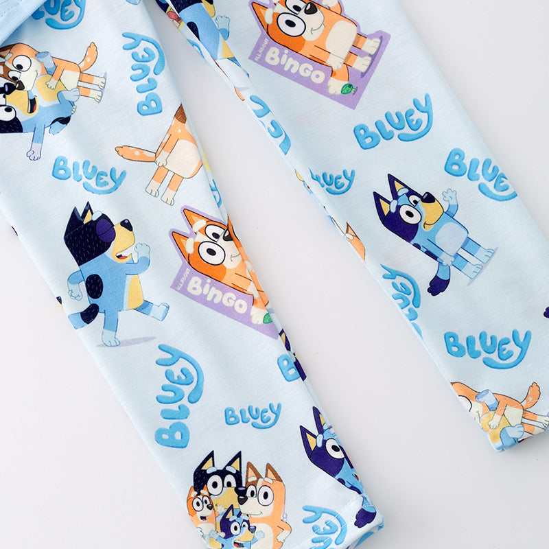 (In Stock G29-4-3)Girls Cartoon Embroidery Outfit Set