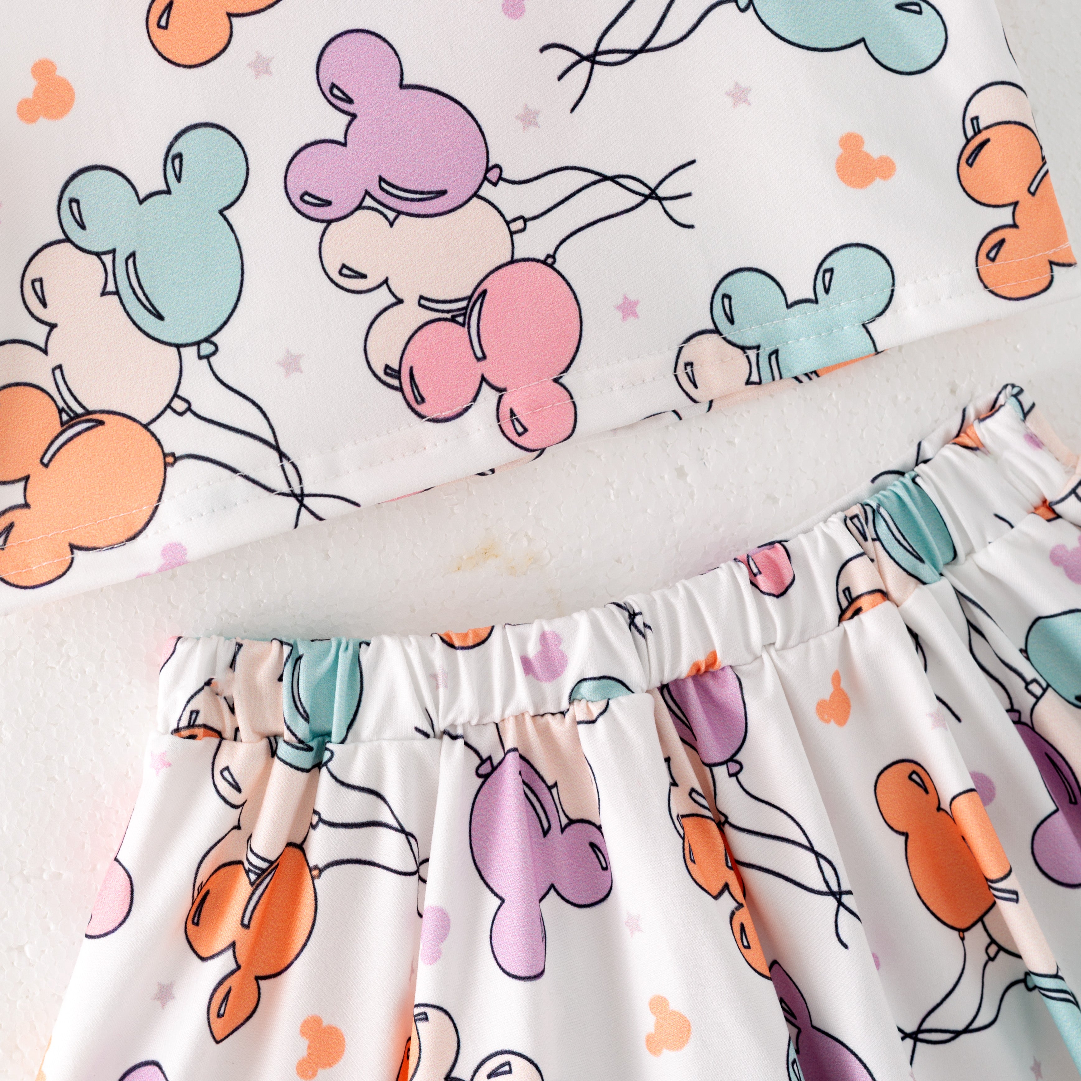 (Pre Order)Girls Summer Cute Cartoon Print Skirt Set