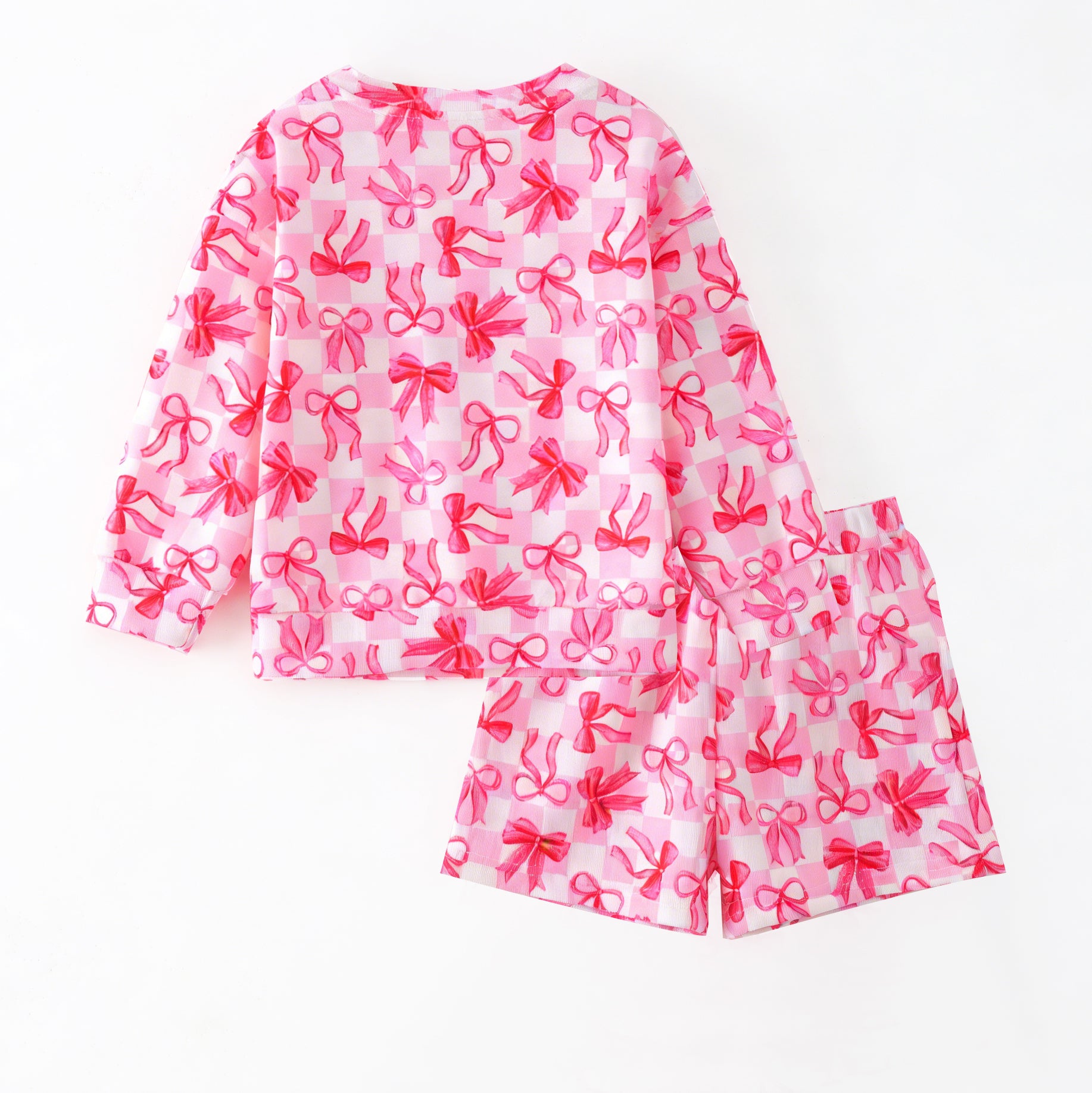 (Pre Order,Prepack Zone)Girls Spring&Summer Bow Print Shorts Set(Mix Size)