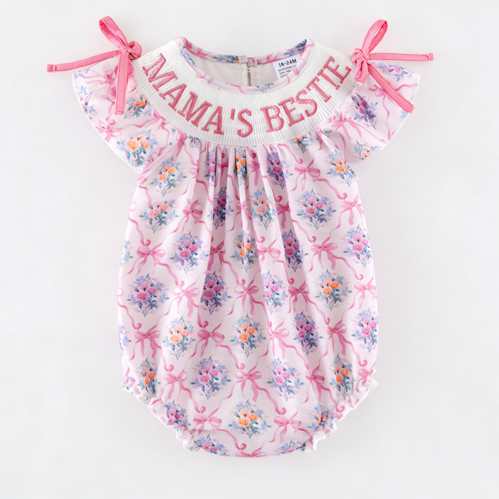 (Pre Order,Prepack Zone)Toddler Girls MAMA&DADDY Embroidery Romper(Mix Size)