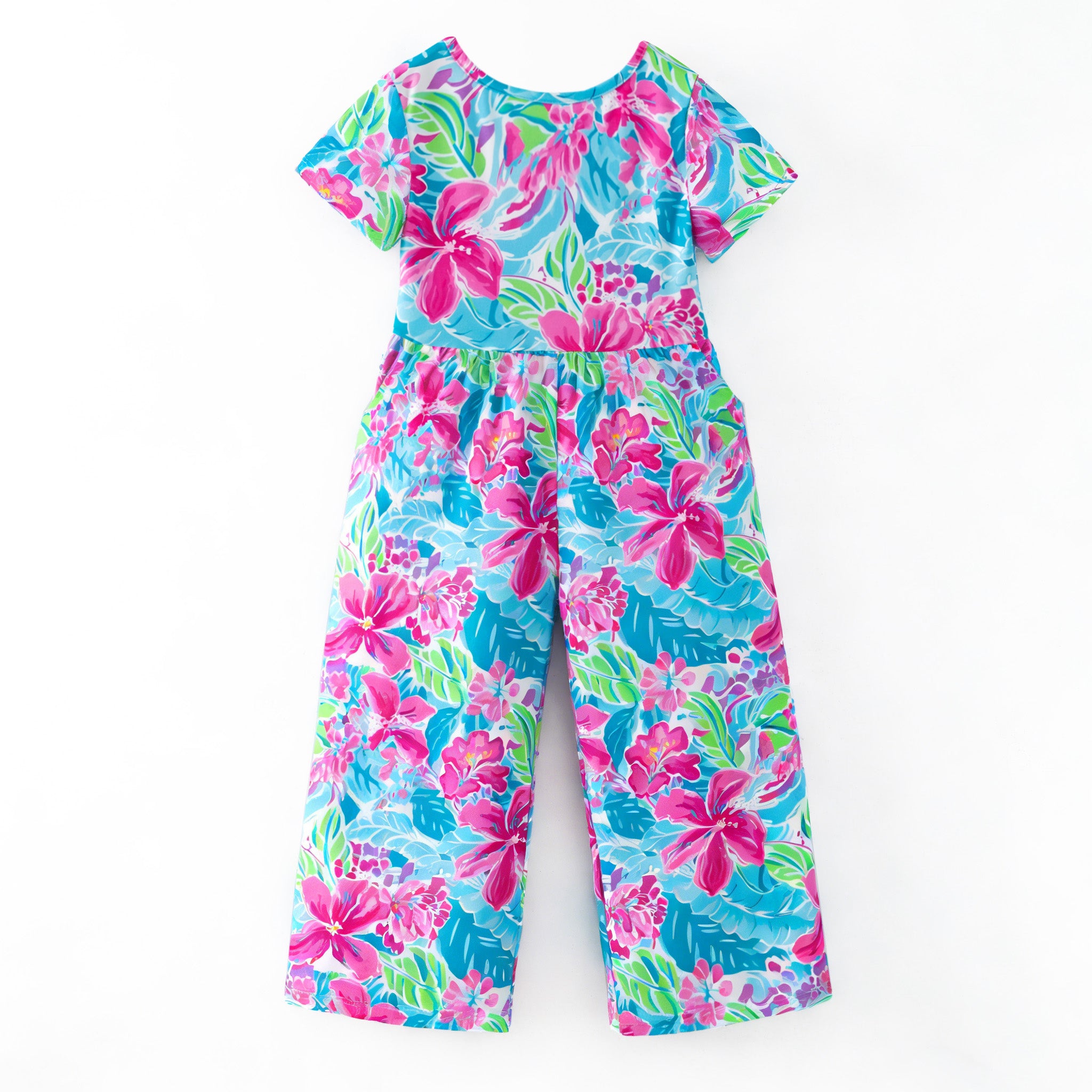 (Pre Order,Prepack Zone)Family Floral Print Jumpsuit(Mix Size)